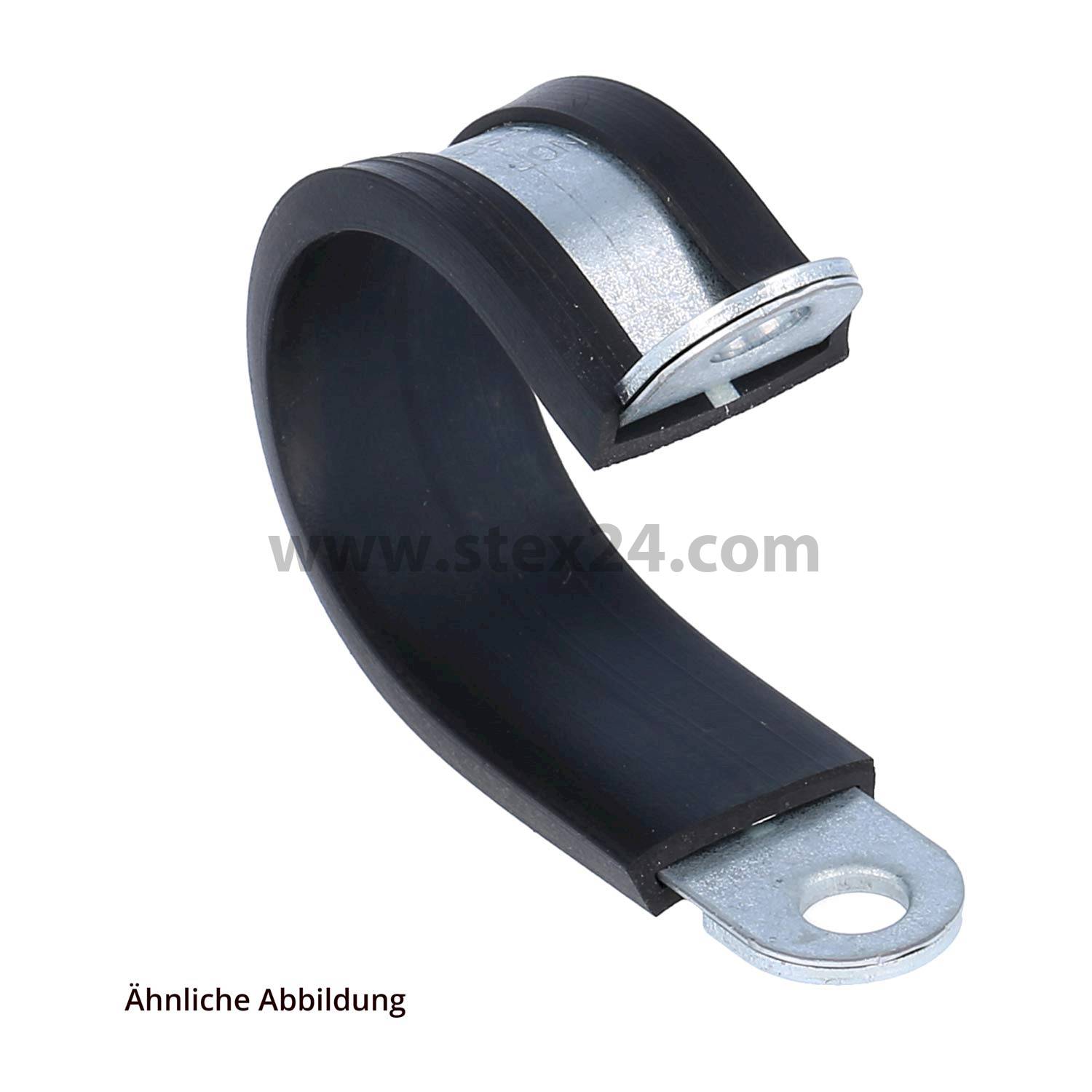 10308000016 Flexa FRSS Collier de serrage avec profilé en caoutchouc pour Diamètre extérieur de tuyau 21,0 mm - 22,0 mm Alésage 1x5,3 mm