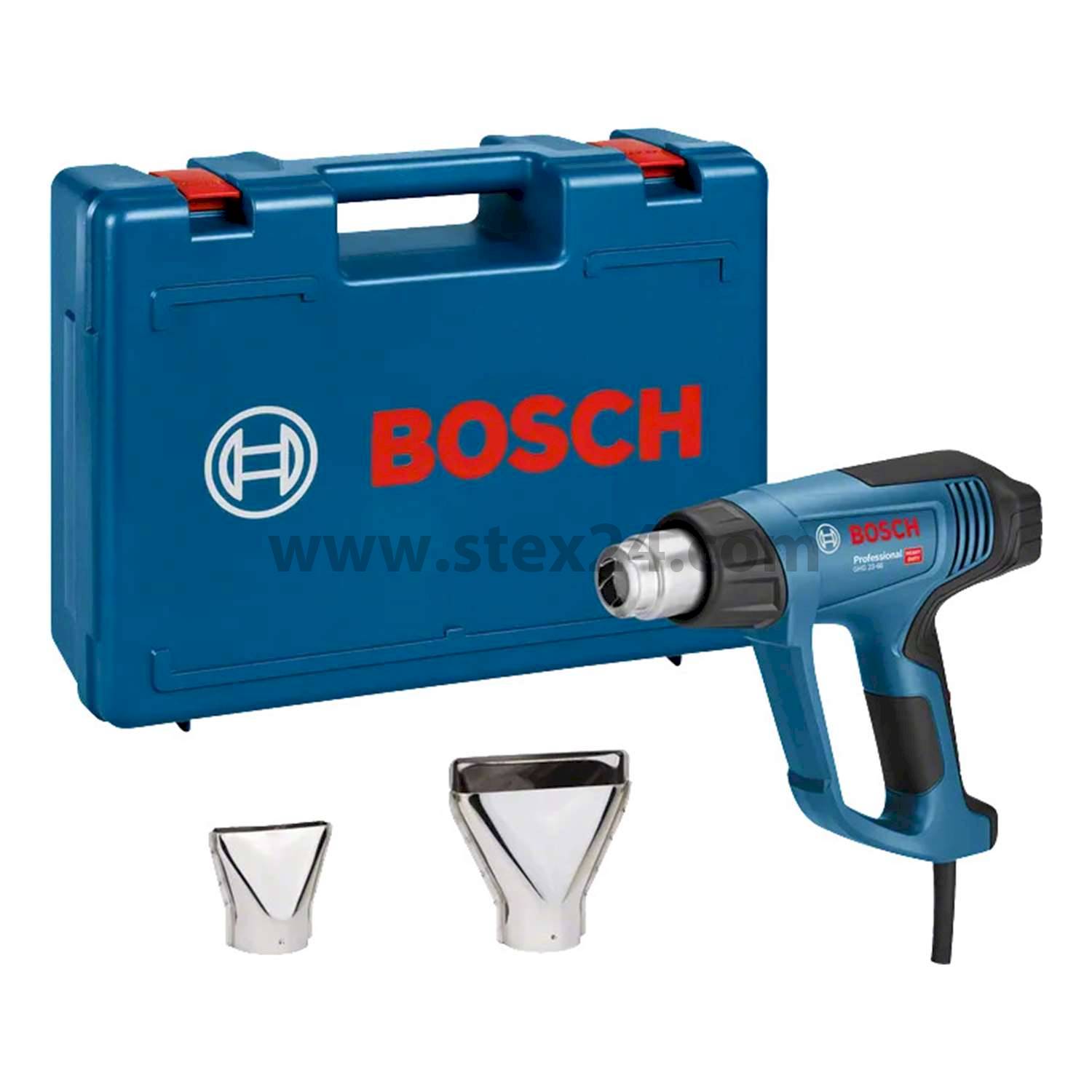 BOSCH Bosch Heißluftgebläse, GHG 23-66, Temperaturbereich 50°C bis 650°C Luftstrom 150 - 500 l/min 220V - 240V AC 2300W