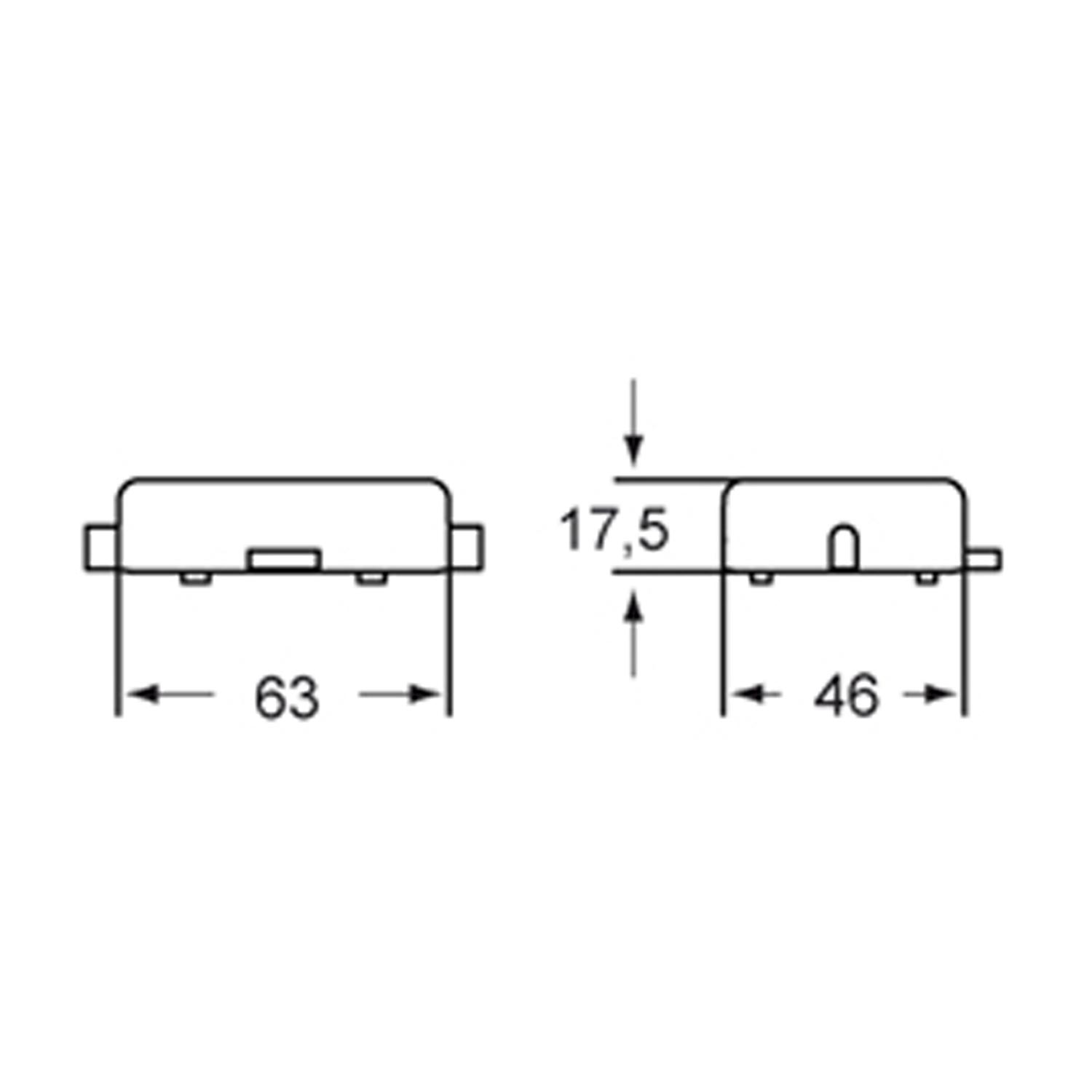 Protective cover, taille 44.27, T-type plastique, 2 bolts