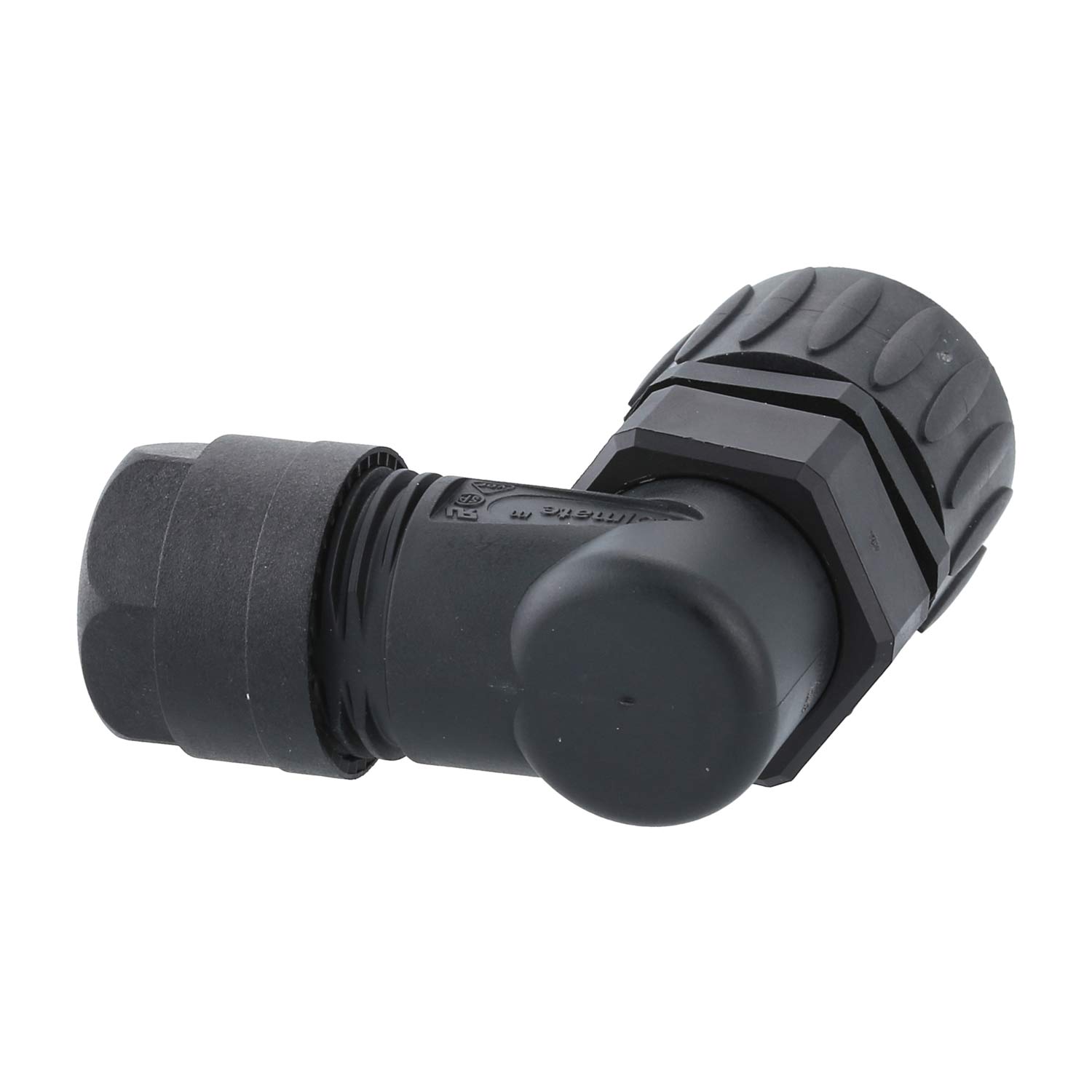 C01630F00610012 Amphenol RD24-KBW Connecteurs pour câbles coudé Femelle Raccord à souder, Nombre de pôles 6+PE Sortie de câble sur le côté, Plage de serrage 6,0 mm - 12,5 mm