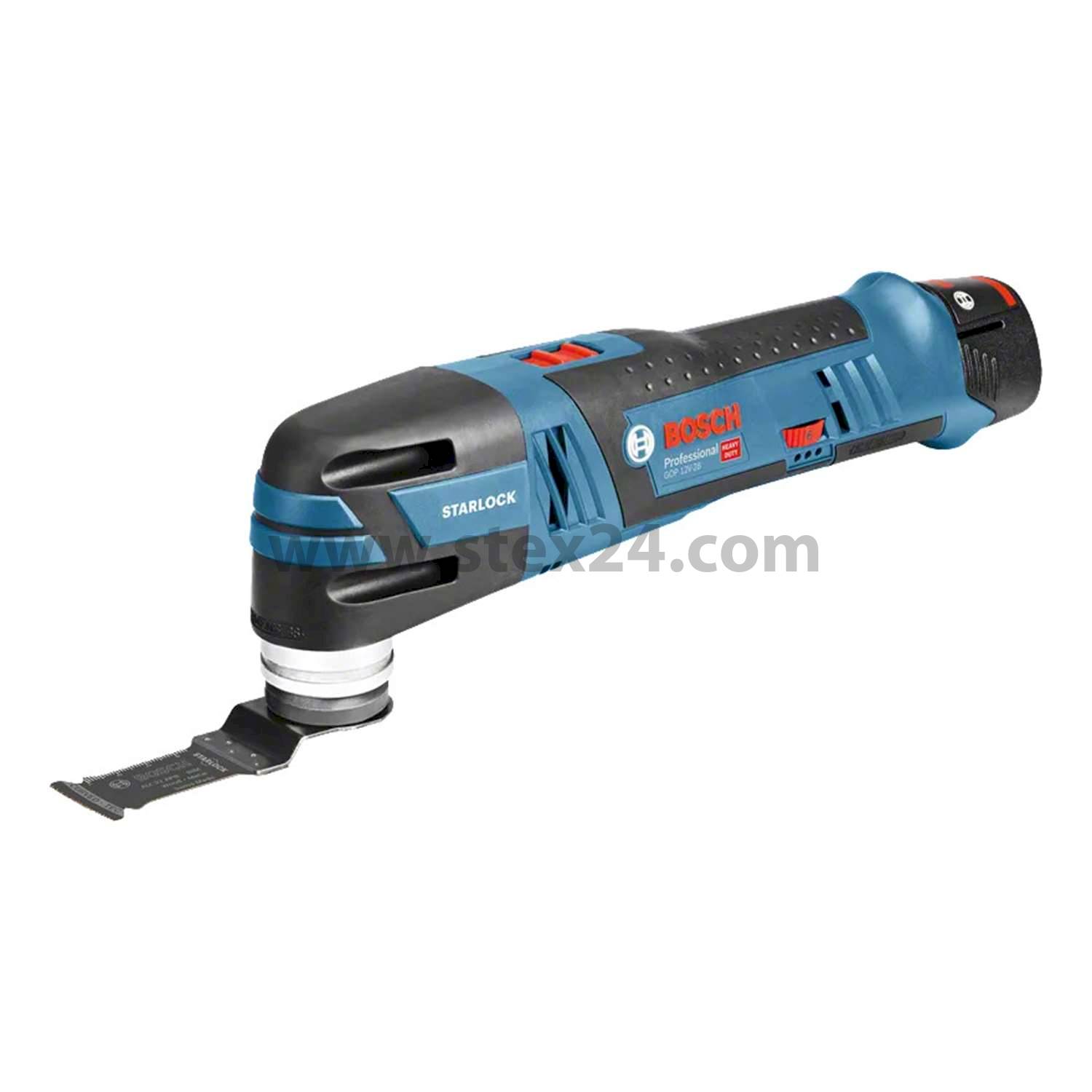 BOSCH Bosch battery multitool, GOP 12V-28 incl. Lithium-ion battery GBA Battery voltage 12V, 3.0 Ah Battery charging voltage 10.8 V, No-load speed 5000 to 20000 rpm