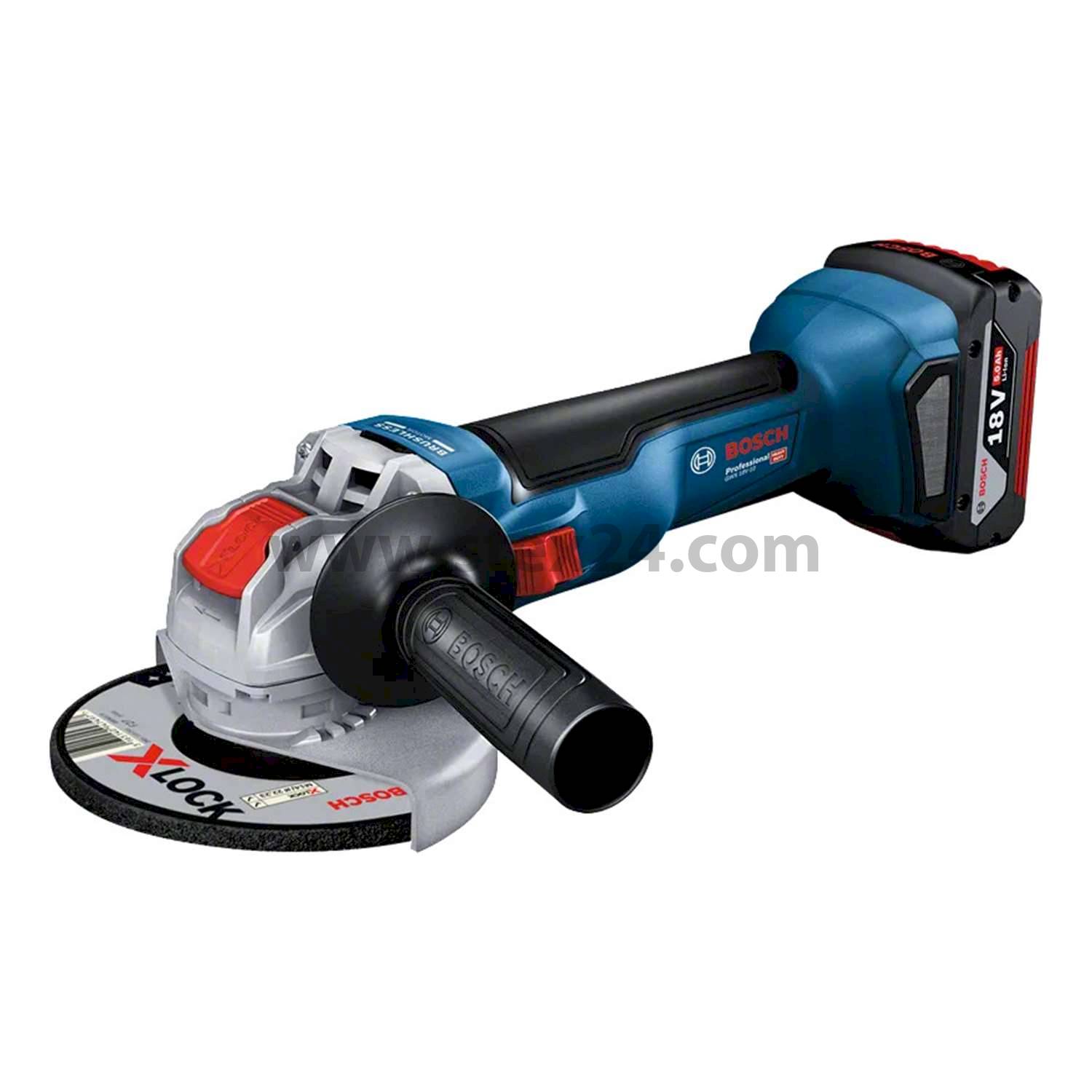 BOSCH Bosch battery angle grinder, GWX 18V-10 125.0 mm x 22.23 mm incl. without battery Battery voltage 18V similar to 1000W, No-load speed 9000 rpm