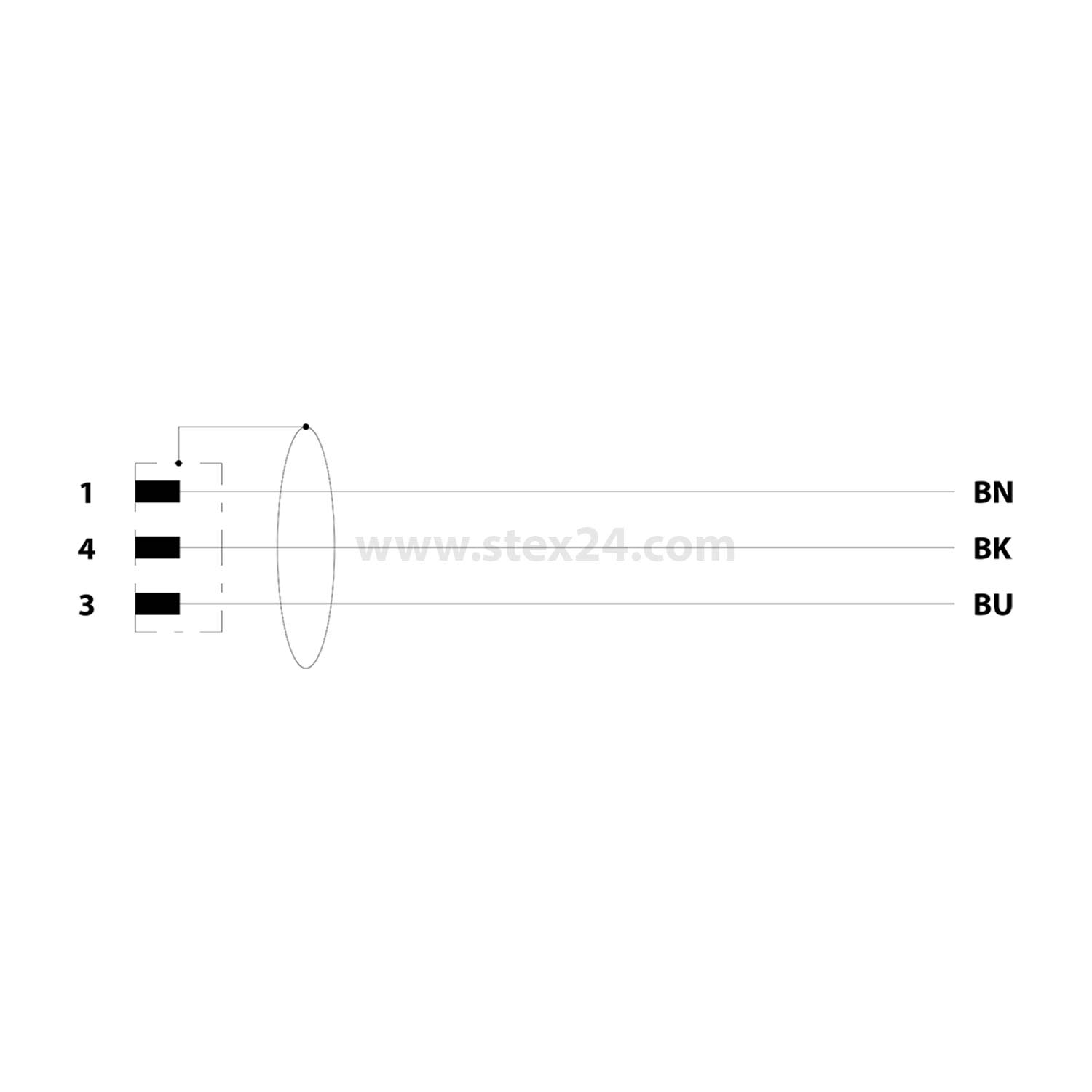 M8 Câble pour capteur PUR 3-à pôles Mâle droit blindé/traîné A-Codage, Longueur 2,0 mètres gris noir RAL 7021, Câble Diamètre extérieur 4,4 mm