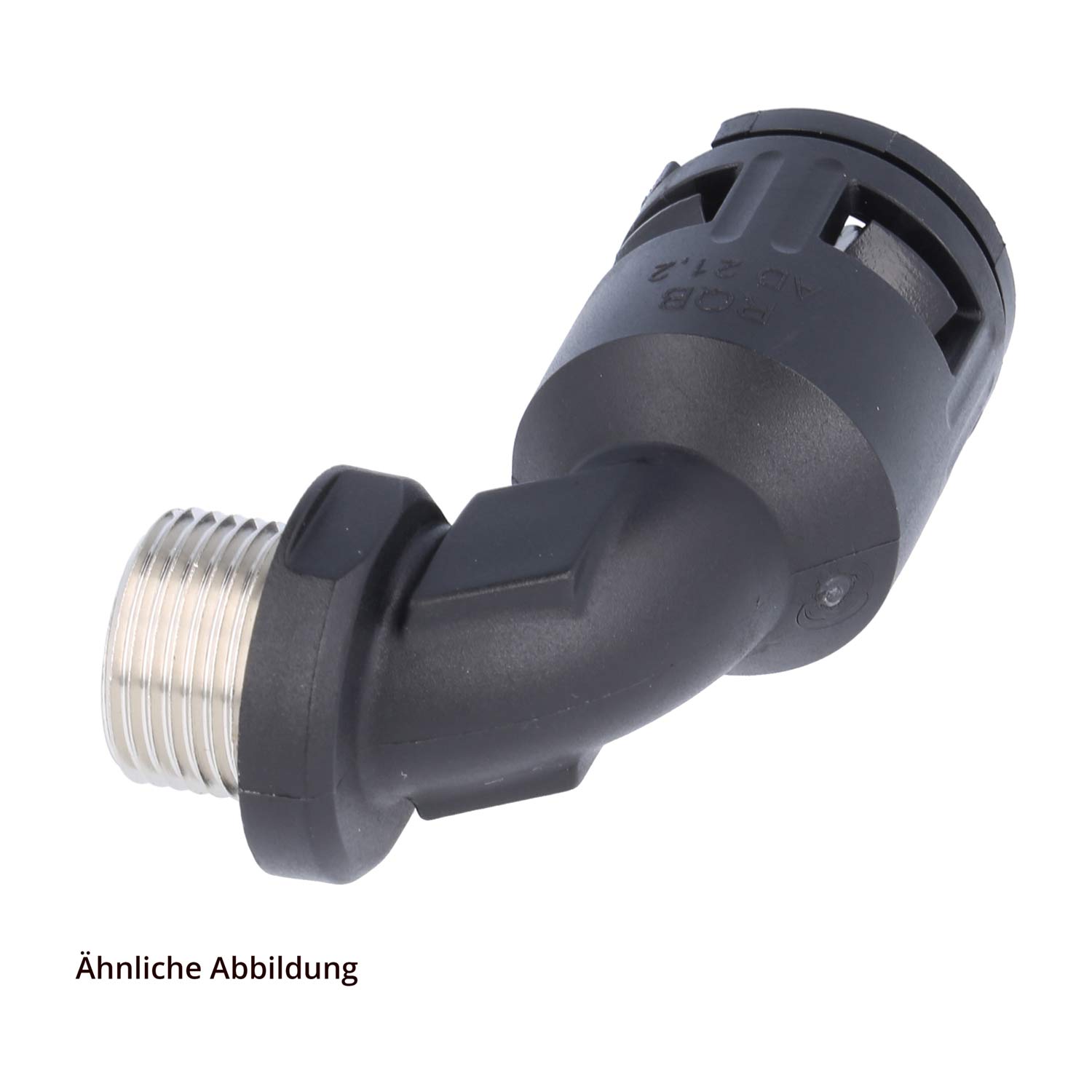 15105021220 Flexa RQBK90-M Quick release fitting 90 degree bend Thread M20x1.5 for Tube outer diameter 21.2 mm high density with brass male thread