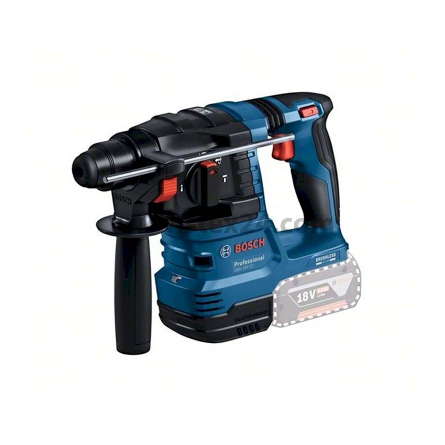 BOSCH Bosch cordless hammer drill, GBH 18V-22 incl. without battery Battery voltage 18V Storage method System case