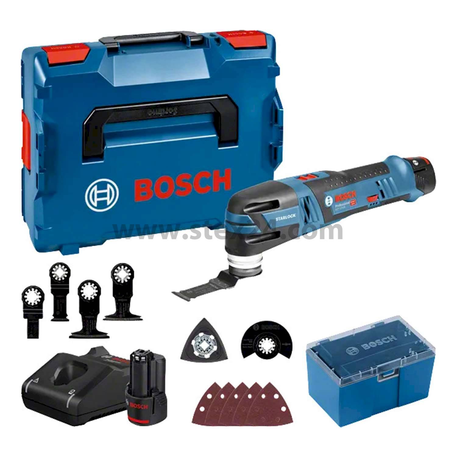 BOSCH Bosch battery multitool, GOP 12V-28 incl. Lithium-ion battery GBA Battery voltage 12V, 3.0 Ah Battery charging voltage 10.8 V, No-load speed 5000 to 20000 rpm
