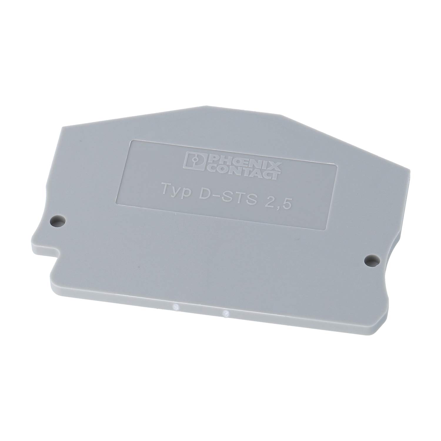 3031762 PHOENIX CONTACT End cover D-STS 2.5 Colour grey, Material Polyamide (PA) suitable for Feed-through terminal STS 2.5