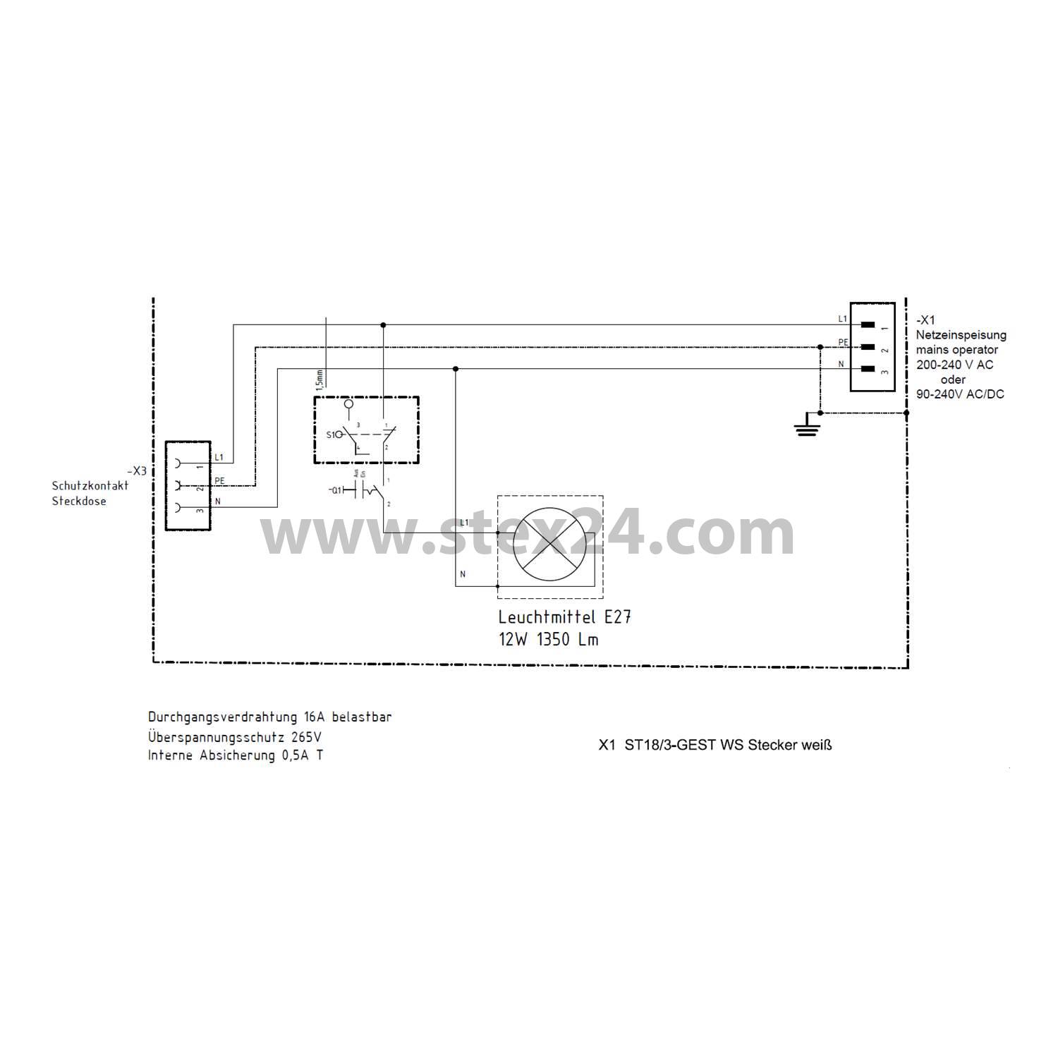 LED Kompaktleuchte, Serie LS07-Serie Energieeffizienzklasse D, 12W, 1350 lm, 6000 K, CRI: 86 Spannung 220V - 240V, mit Ein-/Ausschalter