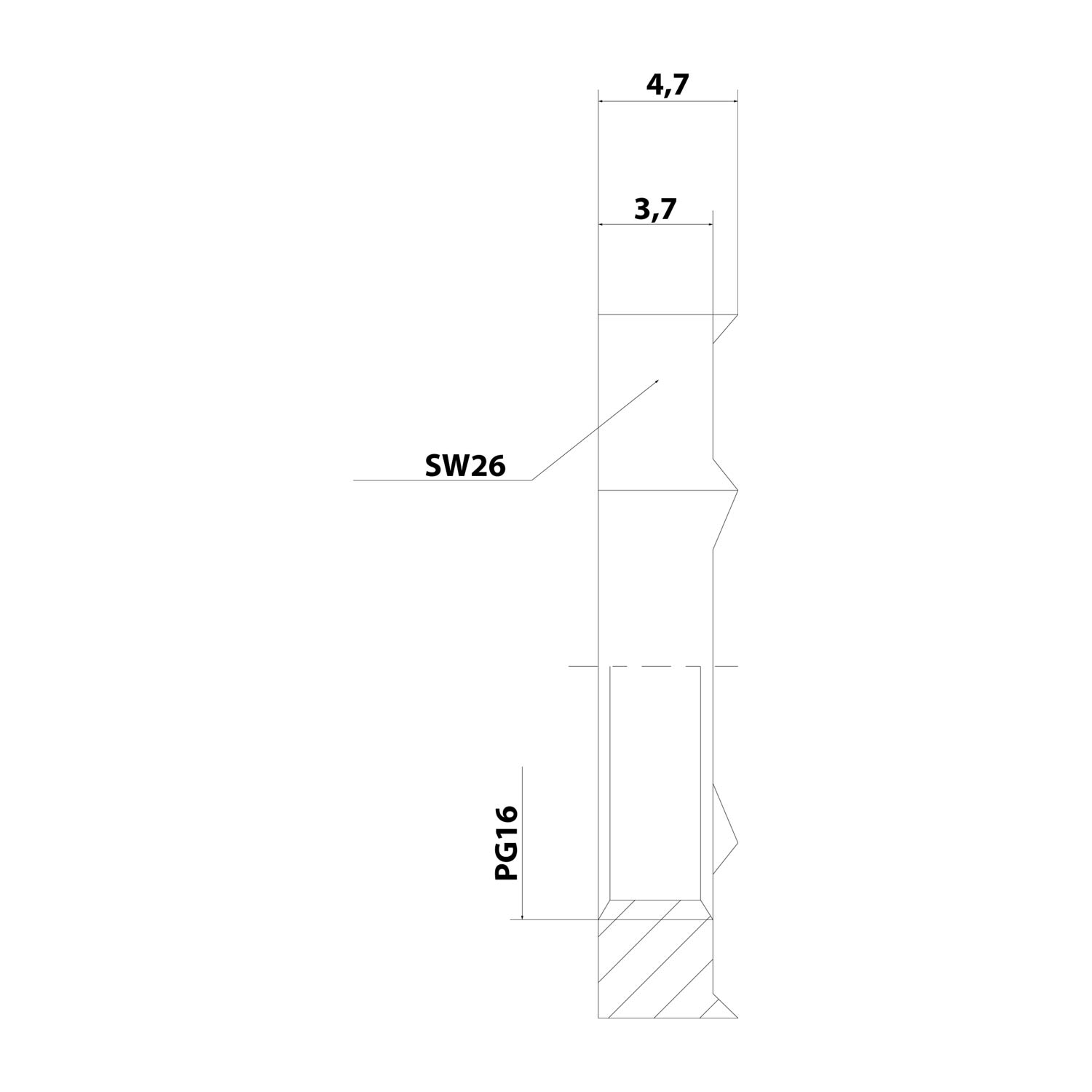 10063222 WISKA Locknut EMC PG16x1.41 GEMV-16 Hexagon Brass (CuZn) nickel-plated Colour silver