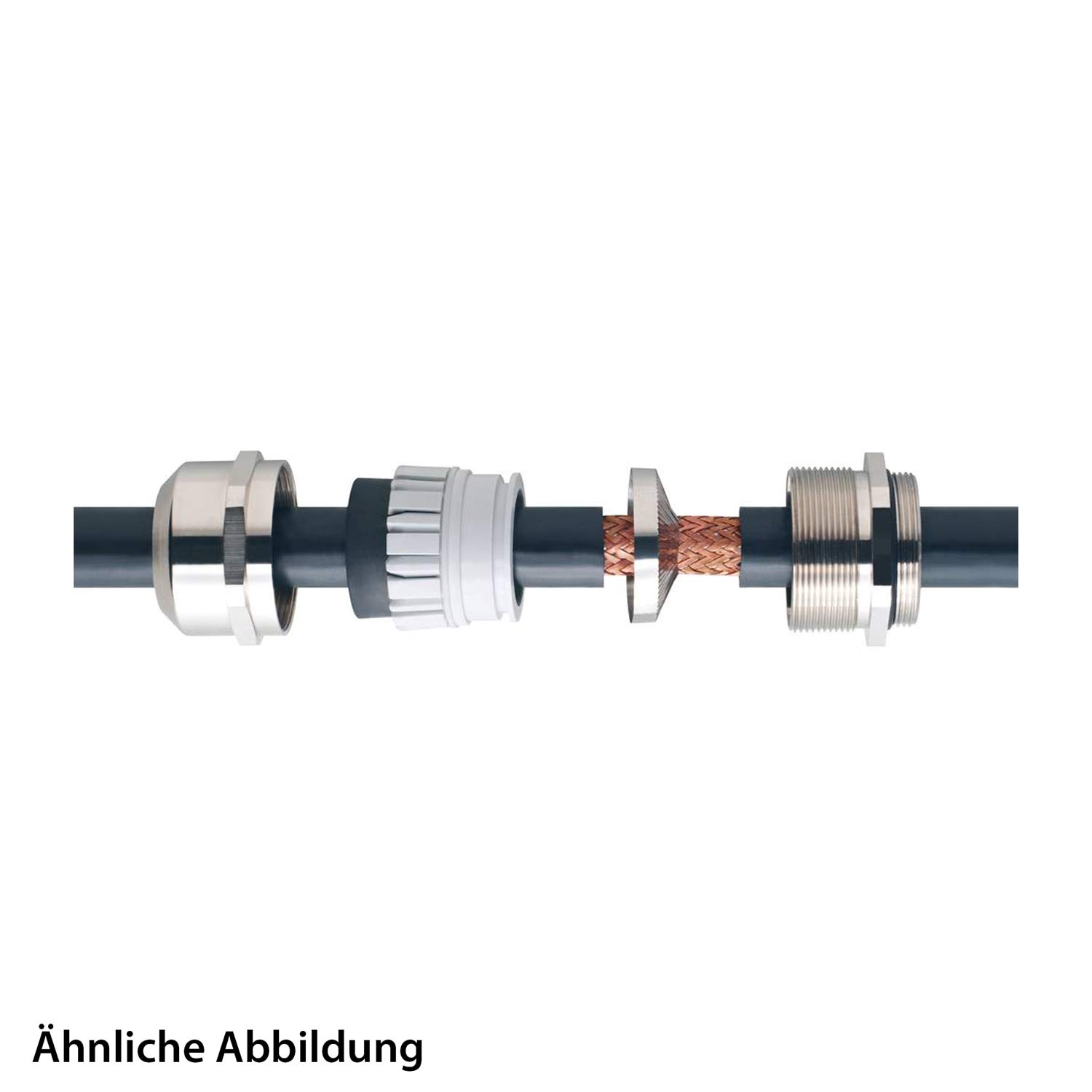 10102647 WISKA Presse-étoupe CEM M20x1.5 long avec ressort de contact avec joint torique laiton (CuZn) nickelé Longueur de filetage 12,0 mm