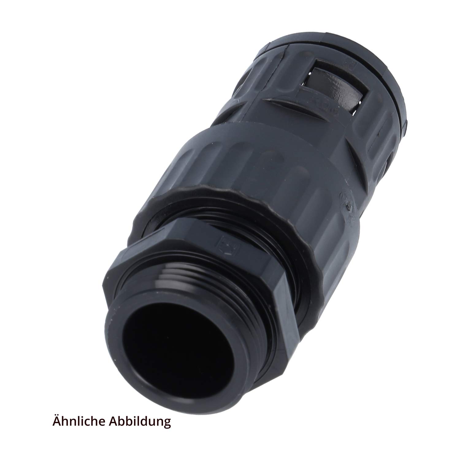 15109021225 Flexa FVGZ M25/21 Raccord rapide droit Filetage M25x1.5 pour Diamètre extérieur de tuyau 21,2 mm à étanchéité conique avec filetage mâle et décharge de traction