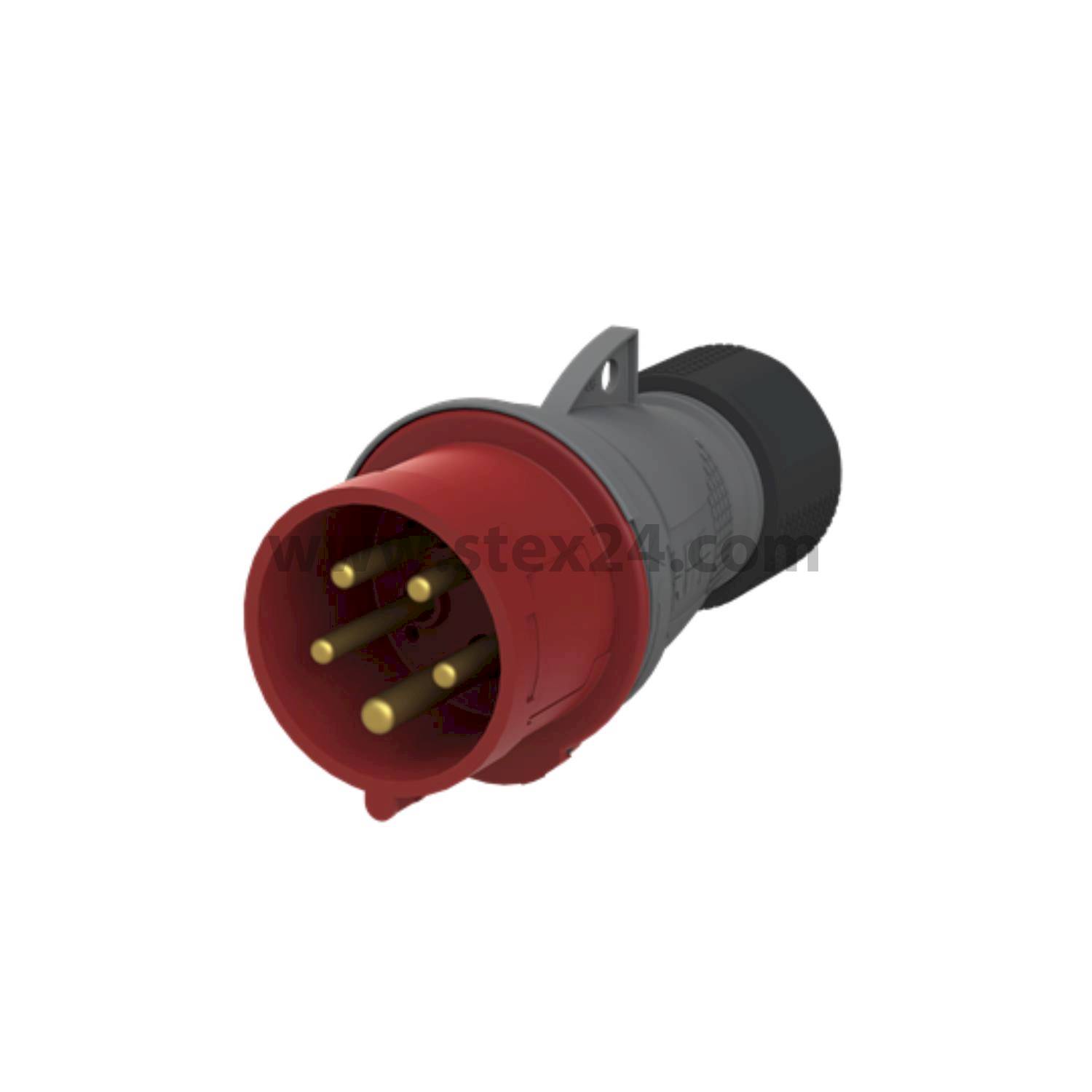 2CMA101967R1000 Amphenol 16 Ampere CEE Steckverbinder 5-polig (3P+N+PE) Stift, Kodierung 6h rot 200/346V bis 240/415V Frequenz 50 und 60Hz