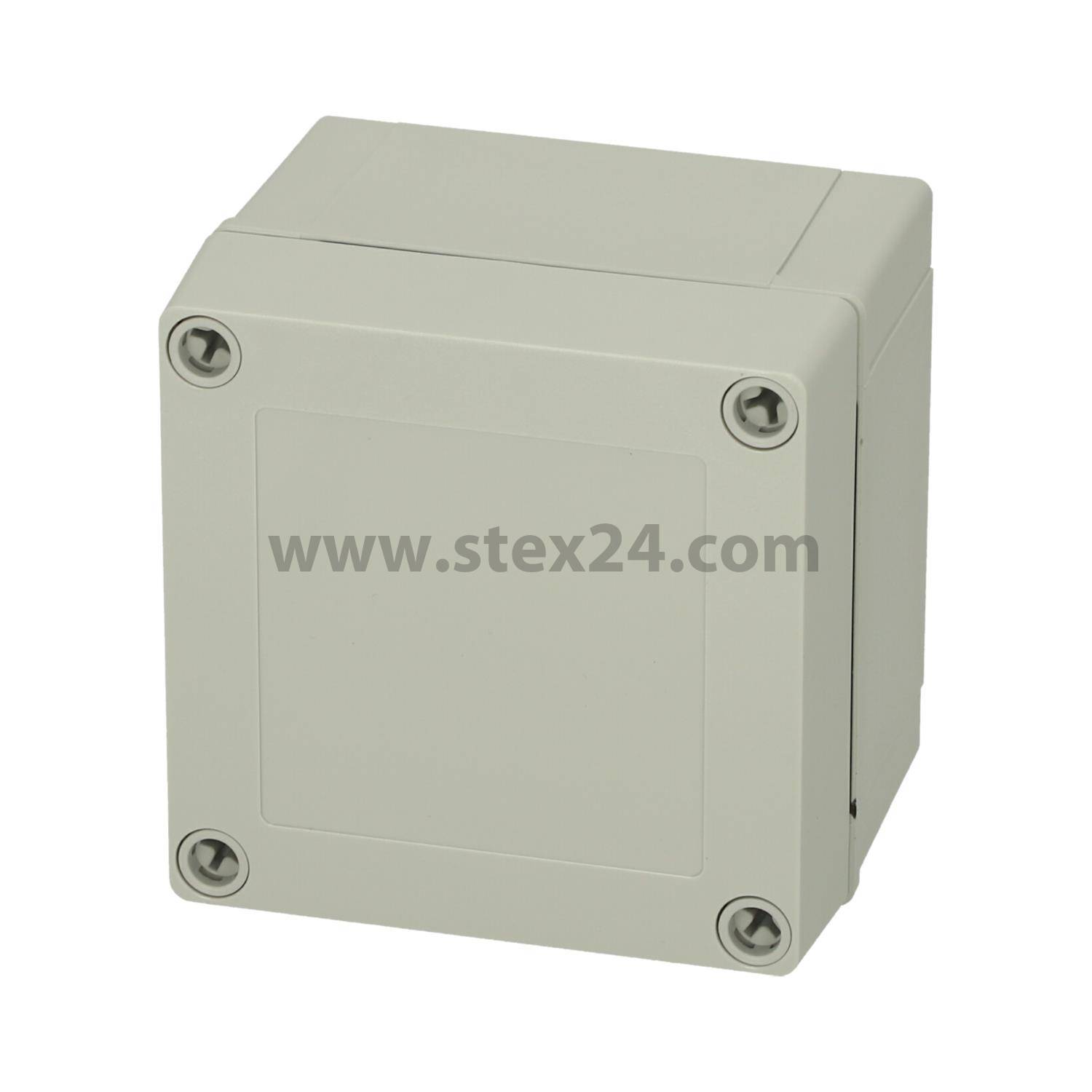 FIBOX Gehäuse mit Dichtung und Deckel, Serie: MNX ohne metrischen Vorprägungen, Werkstoff Gehäuse Acrylnitril-Butadien-Styrol (ABS) Maße L/B/H 100,0mmx100,0mmx75,0mm