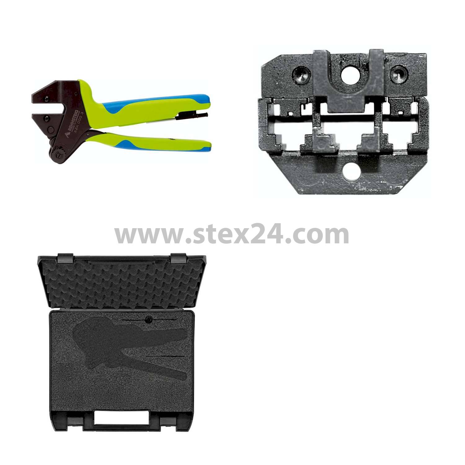 Rennsteig Werkzeuge GmbH Crimping pliers PEW12 in plastic case for Western plug RJ9, RJ10, RJ11, RJ12, RJ45, unshielded incl. crimp insert data connectors