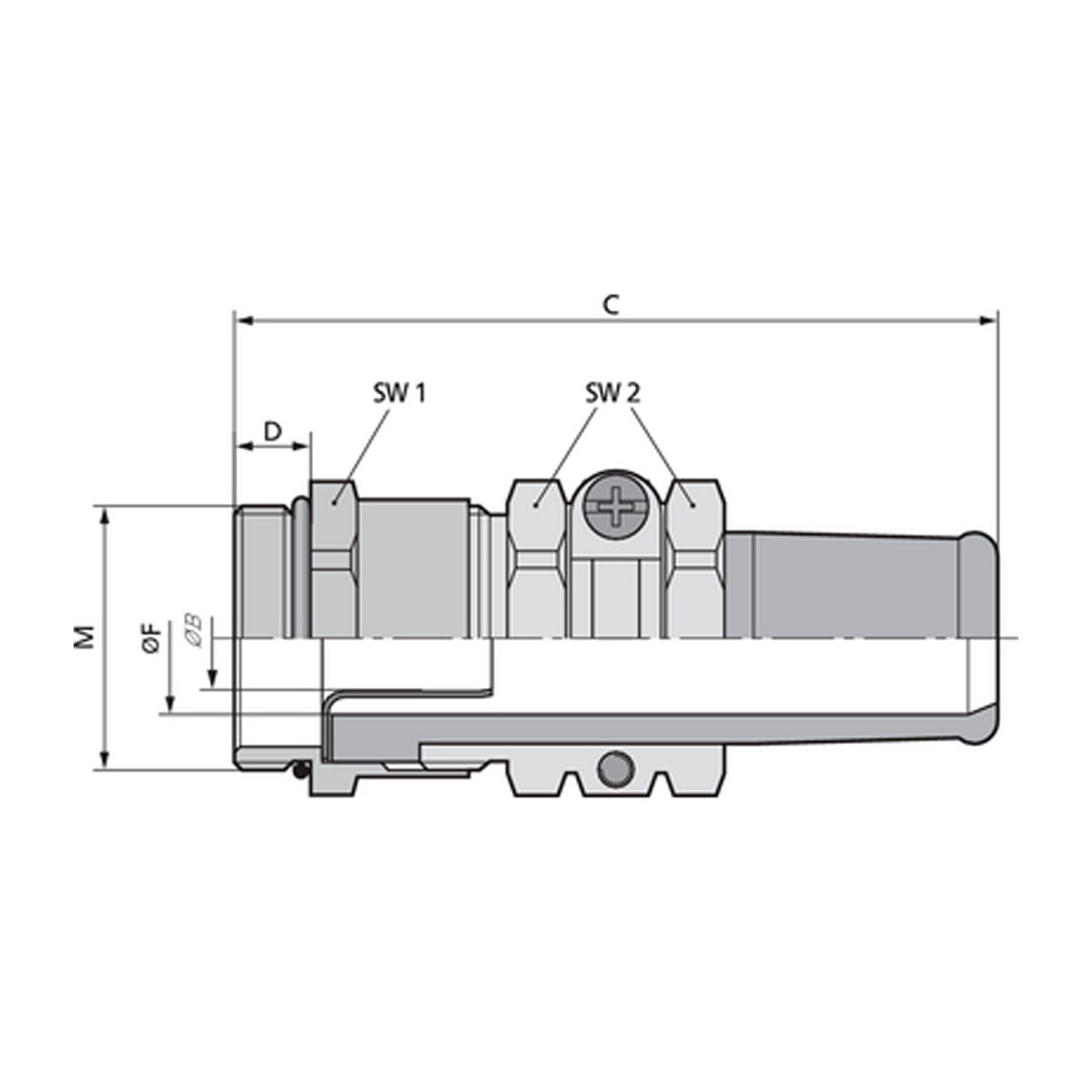 52105630 LAPP-SKINDICHT Presse-étoupe avec protection contre la flexion CEM M20x1.5 laiton (CuZn) nickelé Longueur de filetage 6,0 mm