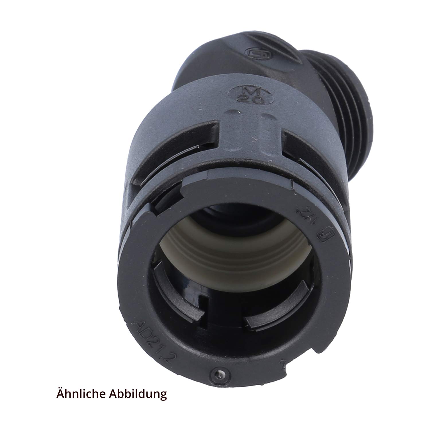 15100021220 Flexa RQB45-M Quick release fitting 45 degree bend Thread M20x1.5 for Tube outer diameter 21.2 mm high density with external thread