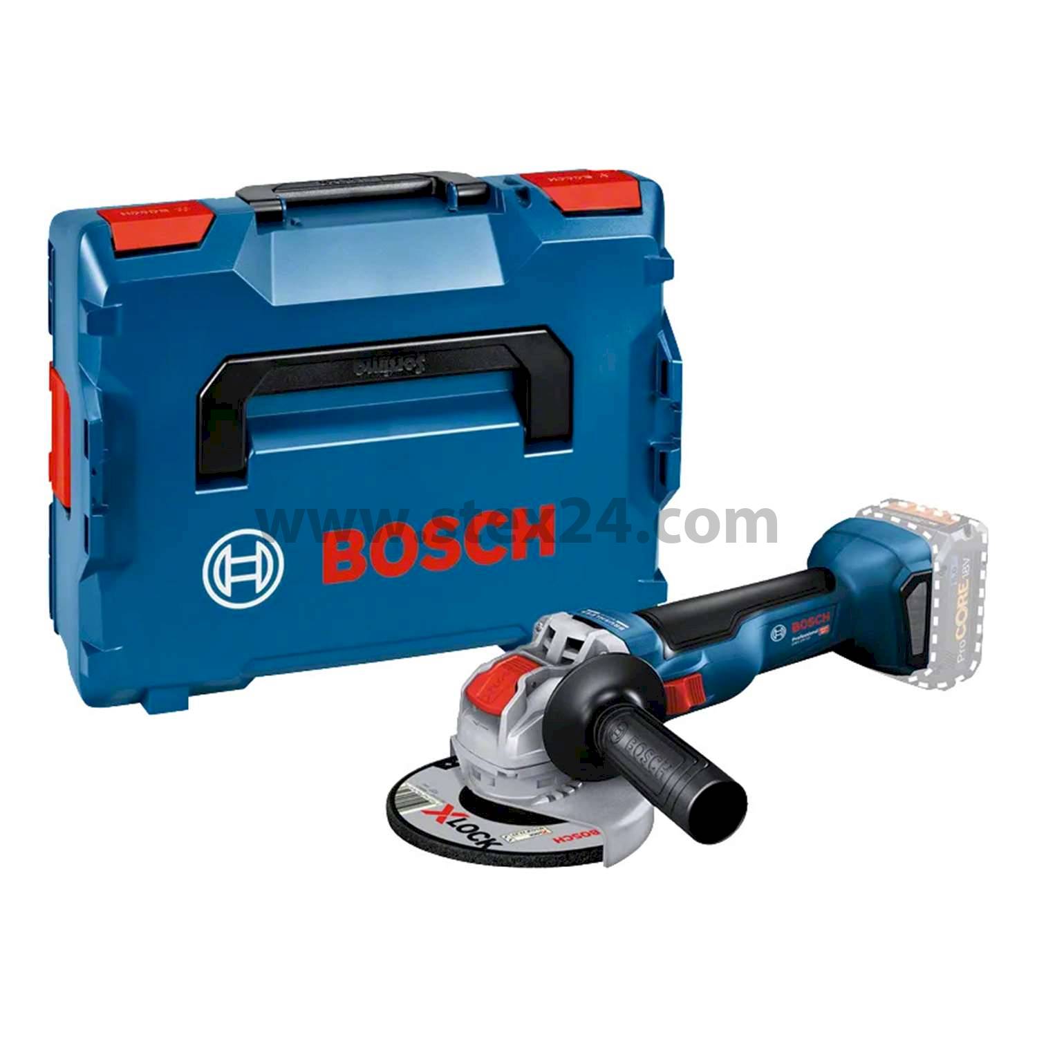 BOSCH Bosch battery angle grinder, GWX 18V-10 125.0 mm x 22.23 mm incl. without battery Battery voltage 18V similar to 1000W, No-load speed 9000 rpm