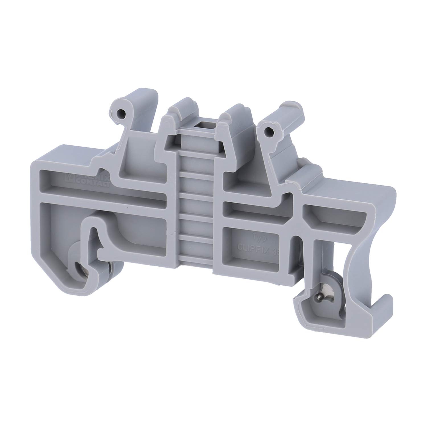 Quick-fit end clamp, for mounting rail NS 35/7.5 or NS 35/15 mounting rail with marking option, width: 9.5 mm, colour: grey