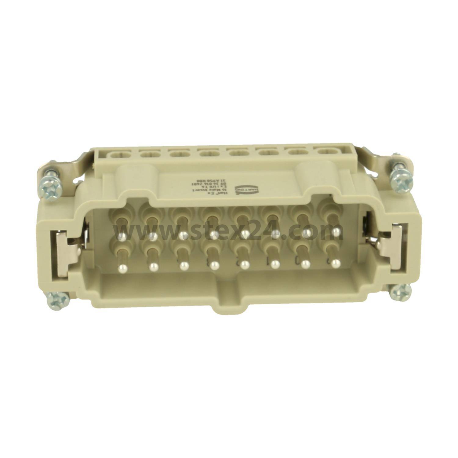 09360162601 Harting Han 16Ex Insert mâle (M) Connexion à vis, 16-à pôles+PE 90 V, 16A