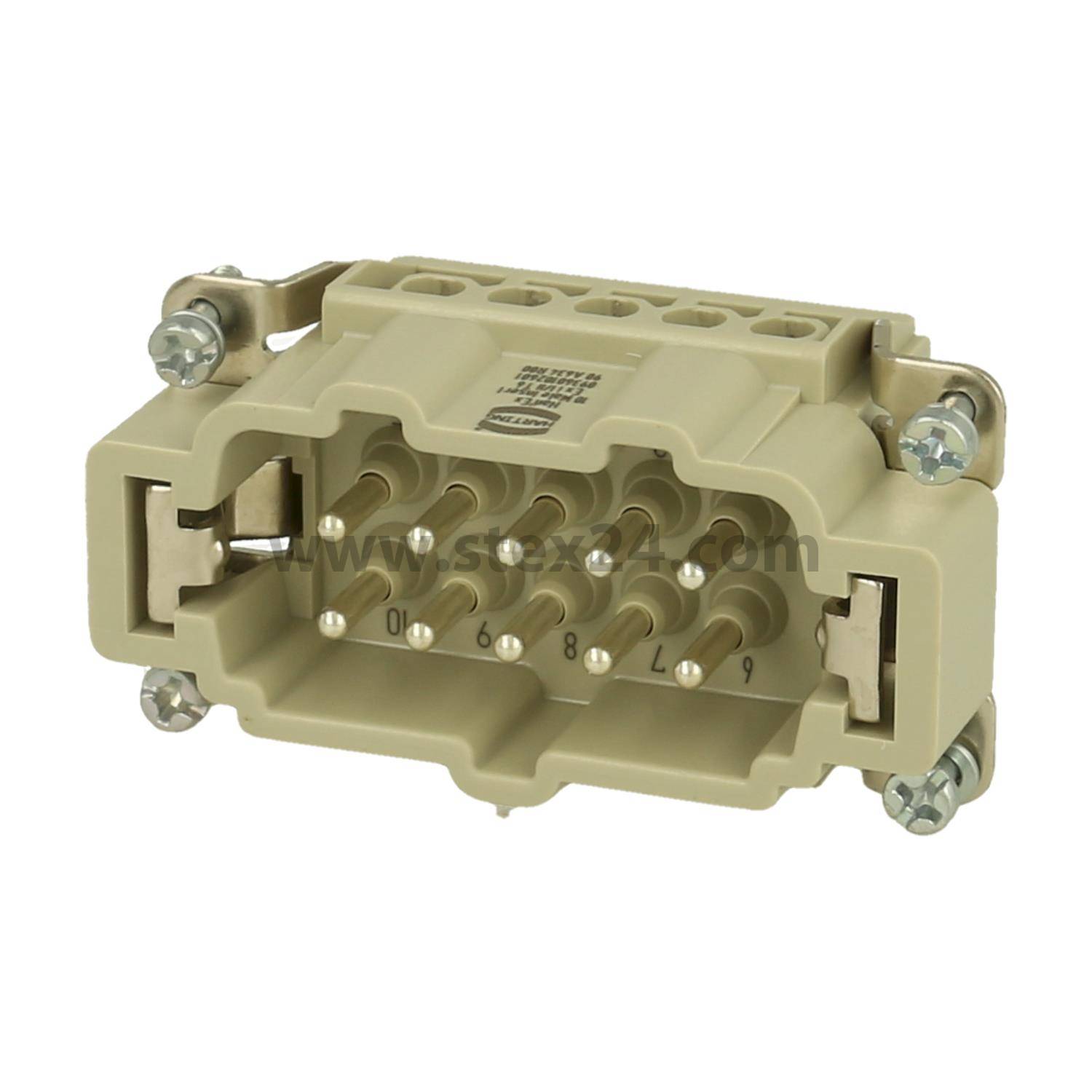 09360102601 Harting Han 10Ex Insert mâle (M) Connexion à vis, 10-à pôles+PE 90 V, 16A