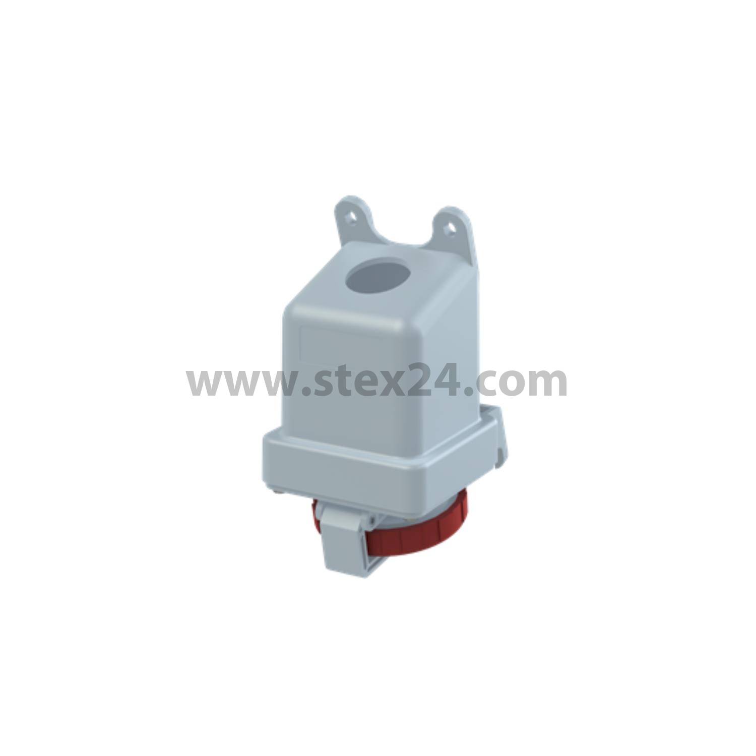 2CMA167166R1000 Amphenol 16 Ampere CEE Wandsteckdose 5-polig (3P+N+PE) Buchse, Kodierung 6h rot 200/346V bis 240/415V Frequenz 50 und 60Hz