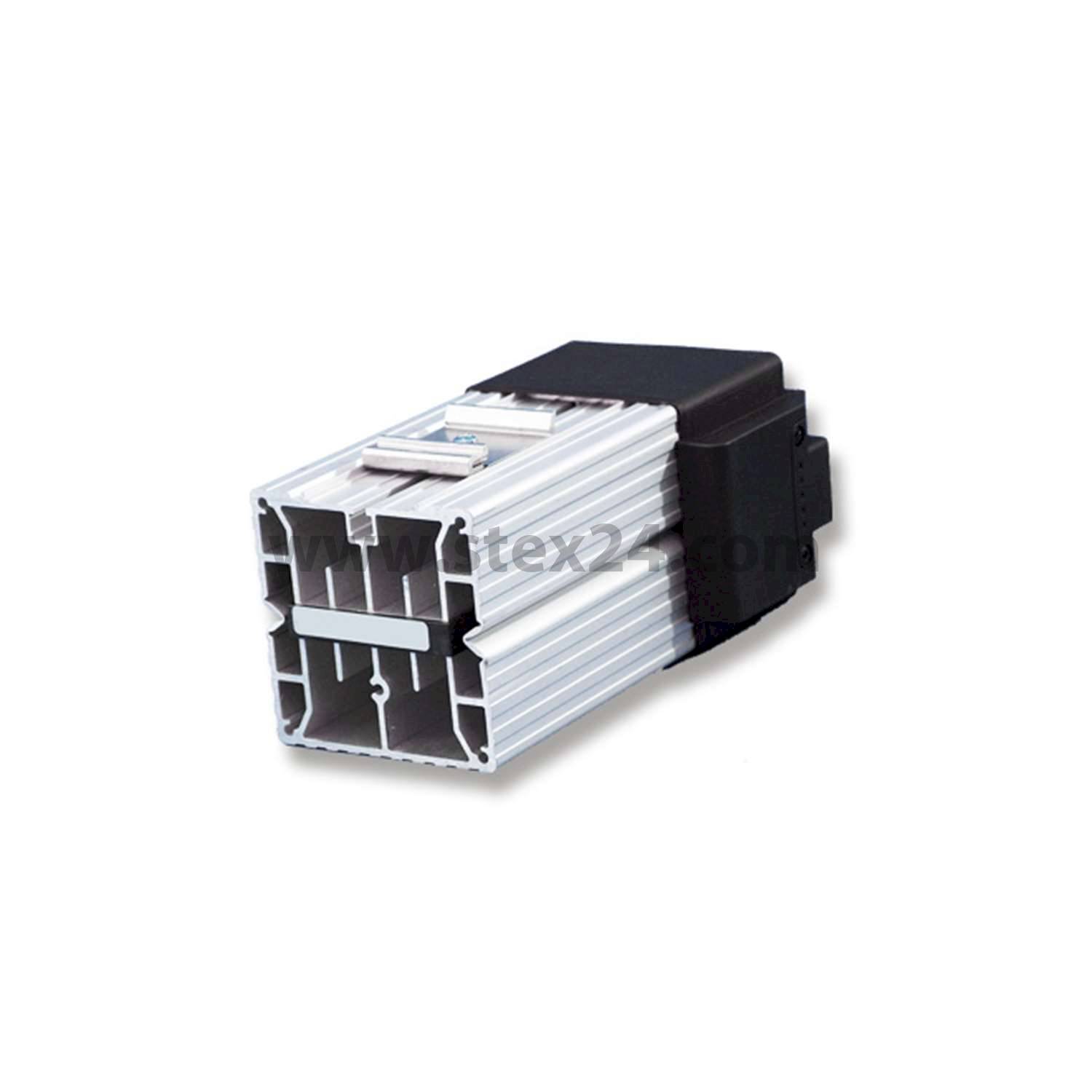 Kompaktes Heizgebläse 250 W, Serie: HGL 046, Maße L/B/H 182,0mmx100,0mmx85,0mm Widerstandsheizung und Axiallüfter, kugelgelagert 35m³/h freiblasend, Heizleistung 250W, 220V - 240V TS35 Hutschiene