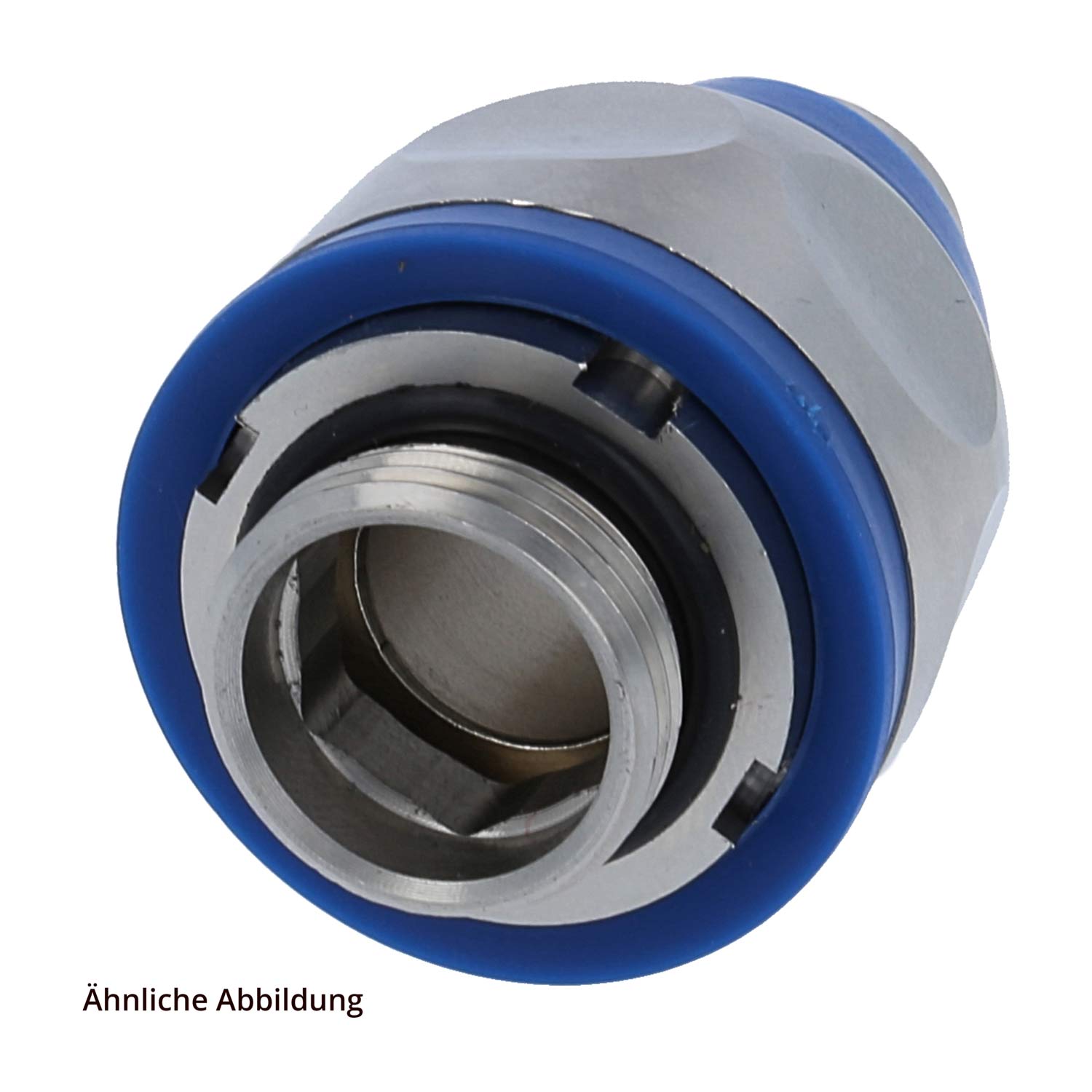 10608800125 Flexa US FOOD Metal fitting straight Thread M25x1.5 for Tube outer diameter 21.0 mm - 1/2 inch for Tube inner diameter 16.0 mm