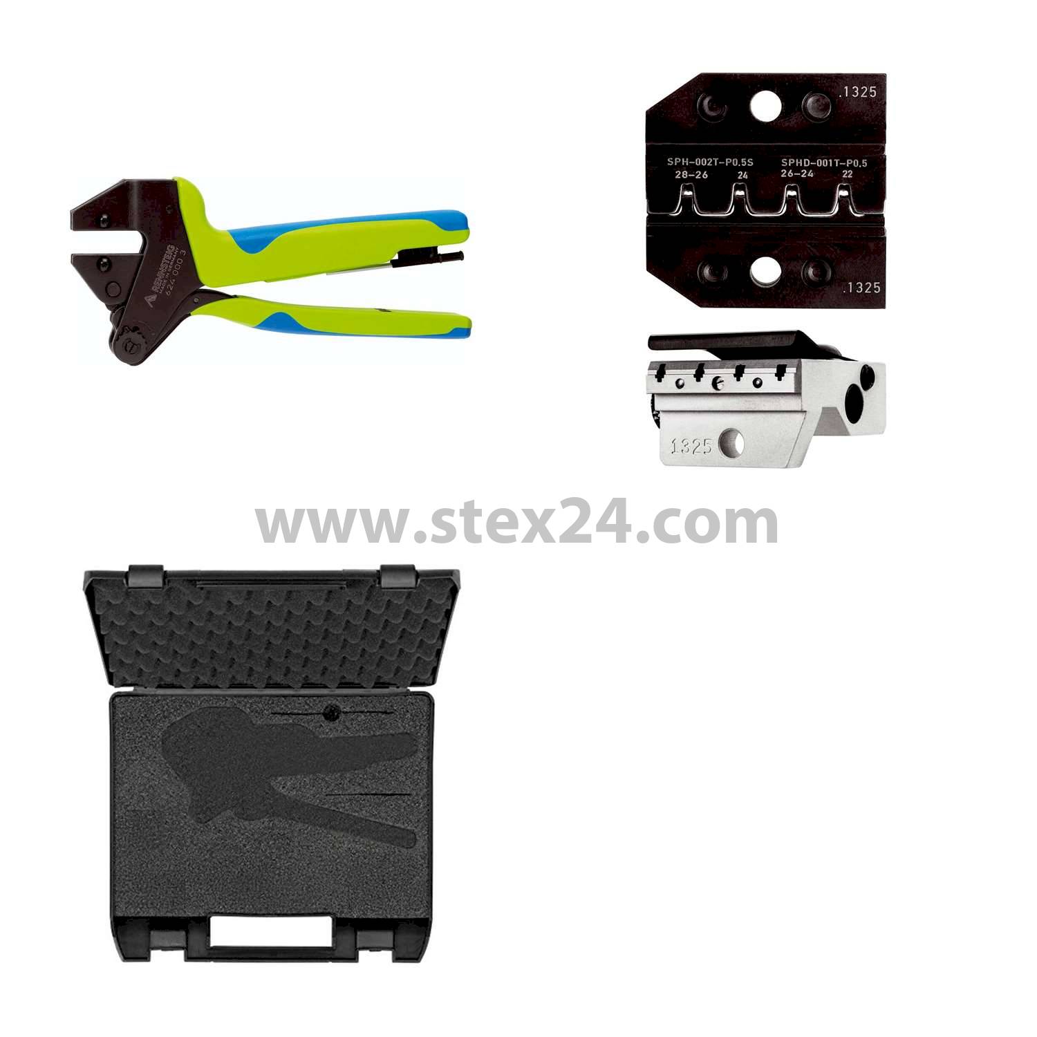 Rennsteig Werkzeuge GmbH Crimping pliers PEW12 in plastic case for JST SPH series stamped contact Cross-section AWG28 - AWG22