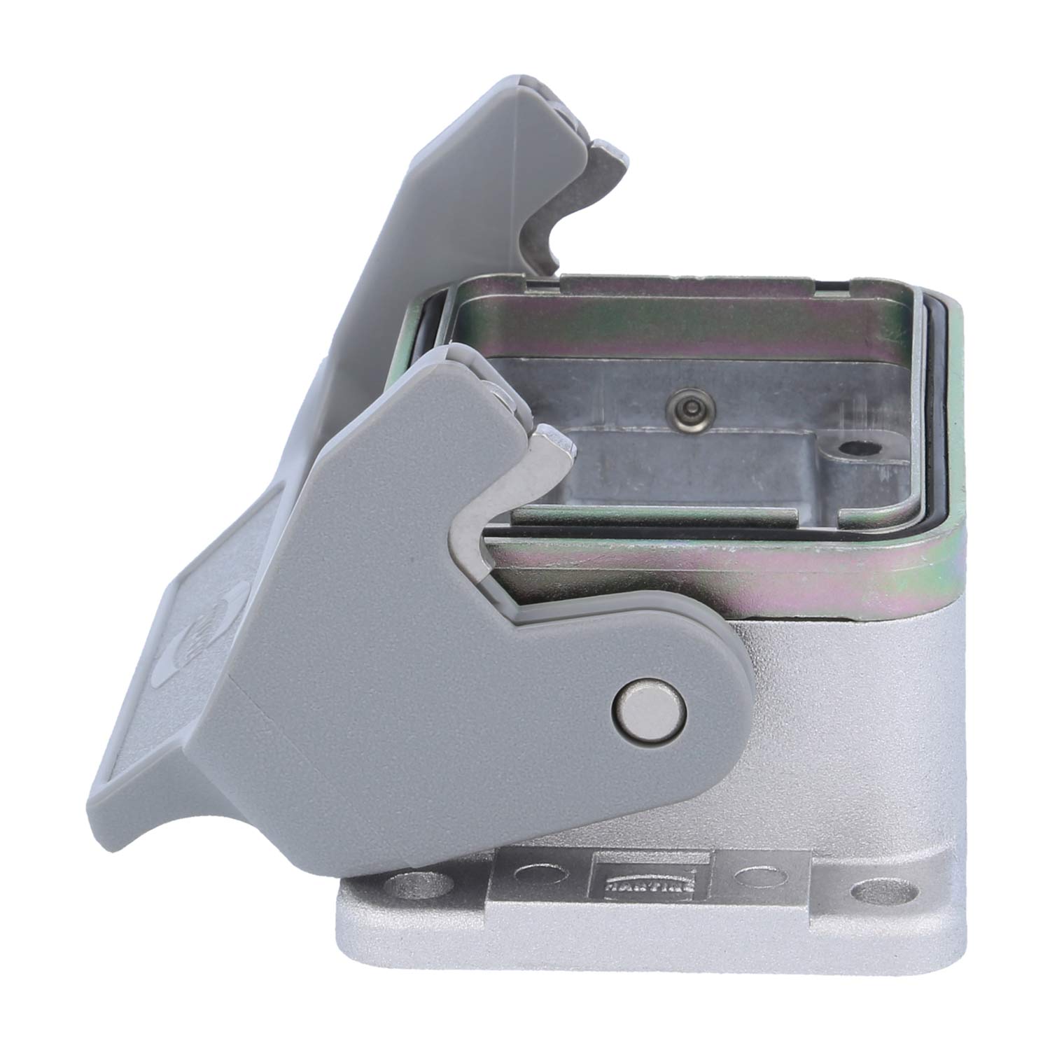 09628060301 Harting Han 6B EMV Bulkhead mounted housing with 1 single locking lever 1 Easy Lock locking lever