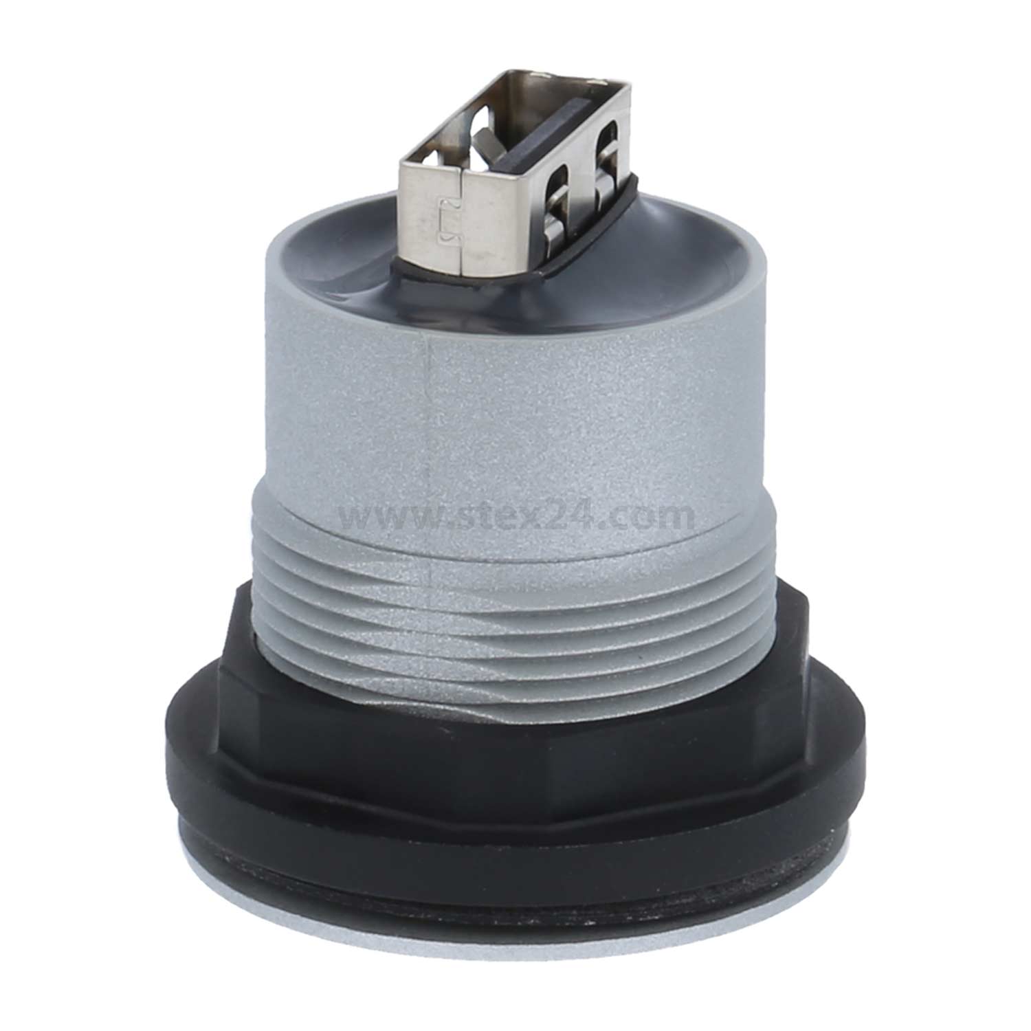 RRJ_USB_AA Georg Schlegel Prise USB A/A, argent twin circulaire, RONTRON-R-JUWEL Coupleur femelle/femelleForme de construction Page 1: USB 2.0 femelle type A