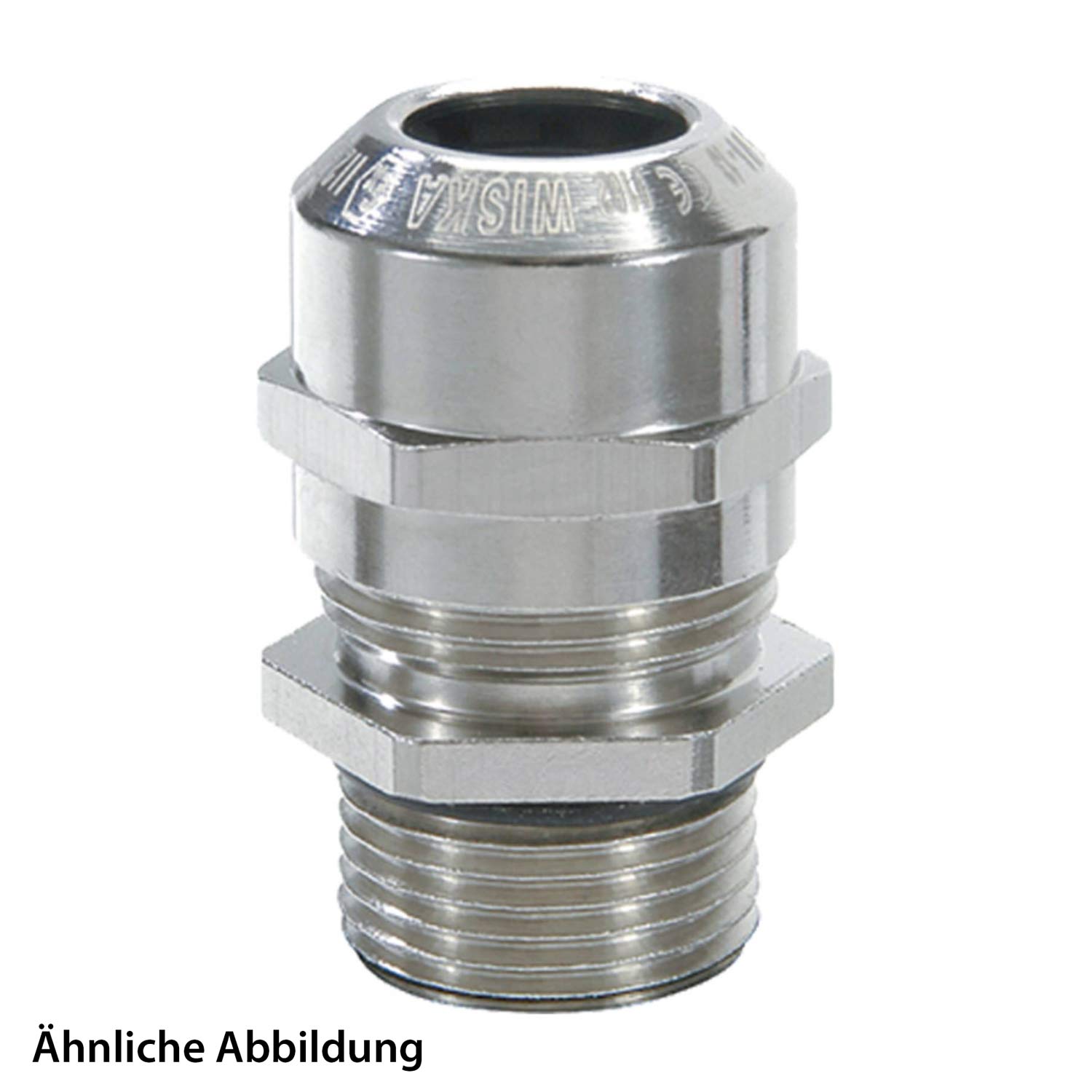 WISKA ATEX-Verschraubung M12x1,5 lang inkl. O-Ring Messing (CuZn) vernickelt II2DExtbIIICDb / II2GExebIICGb / II 2G (1,2) II 2D (21,22)