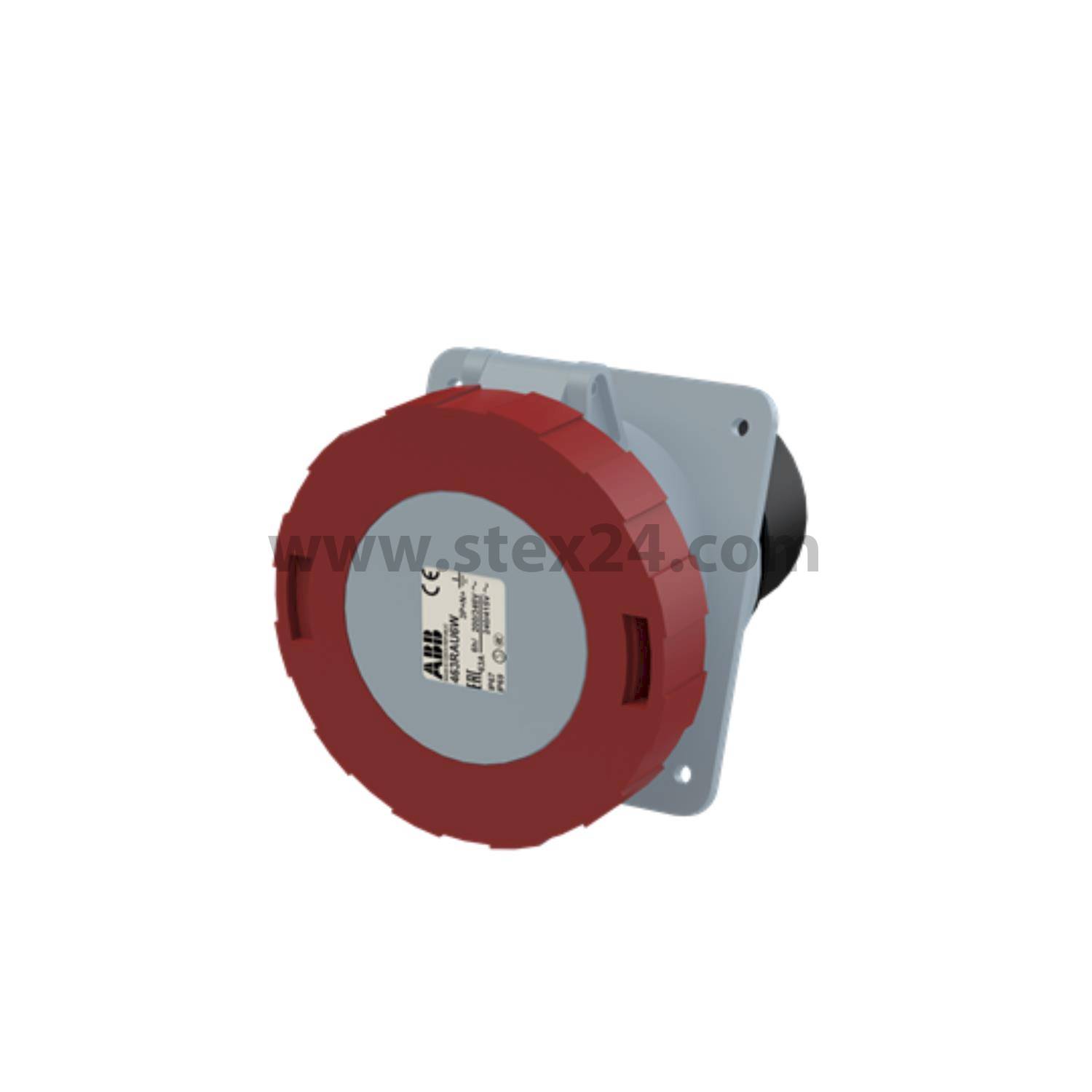 2CMA167464R1000 Amphenol 63 ampères Prise encastrée CEE 5 pôles (3P+N+PE) Femelle, Codage 6h rouge 200/346 V jusqu’à 240/415 V Fréquence 50 et 60 Hz