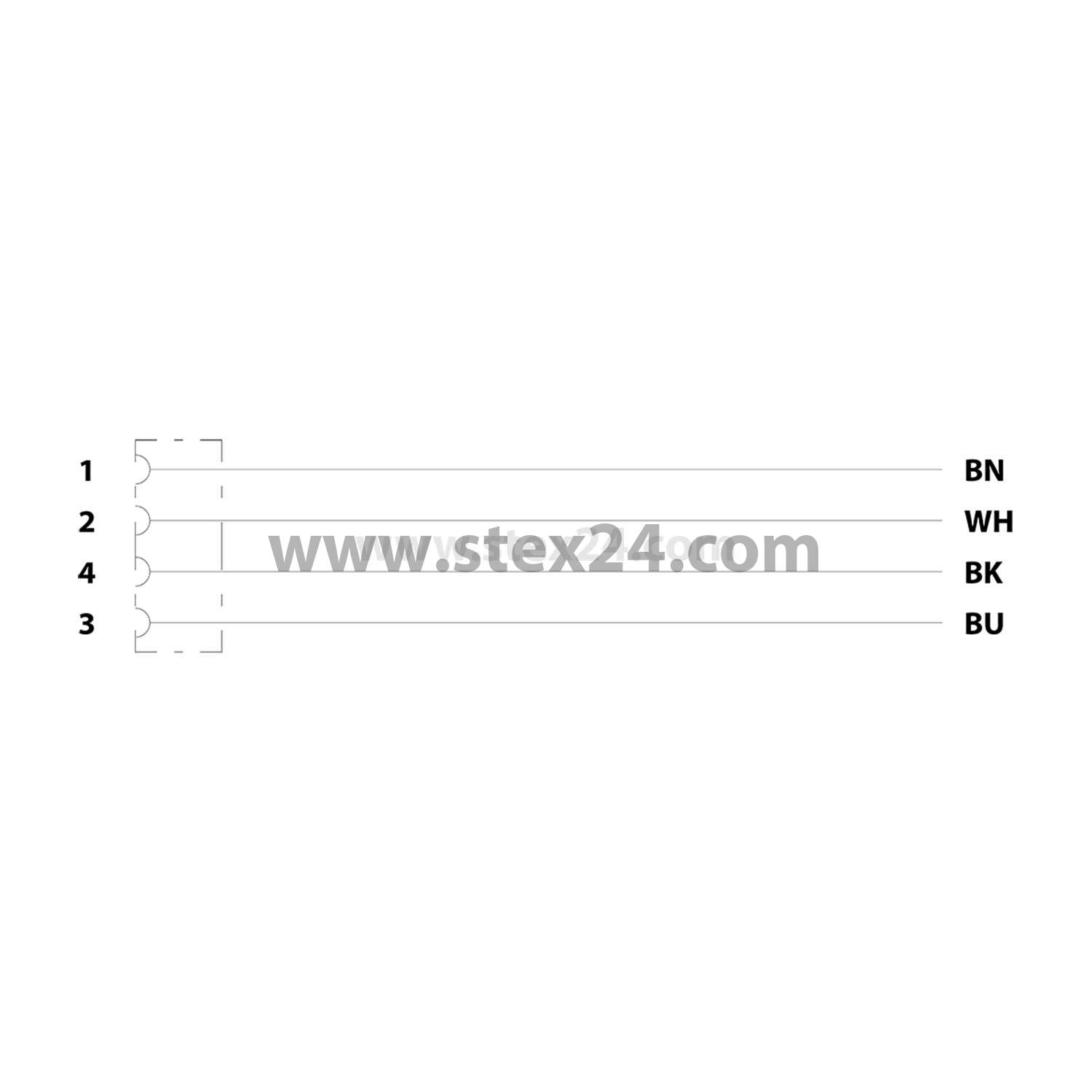 1696963/PUR/17 Phoenix Contact M12 Sensor cable PUR 4-pole Socket straight drag chain capable A-Coding, Length 17.0 metres black grey RAL 7021, Cable Outer diameter 4.2 mm