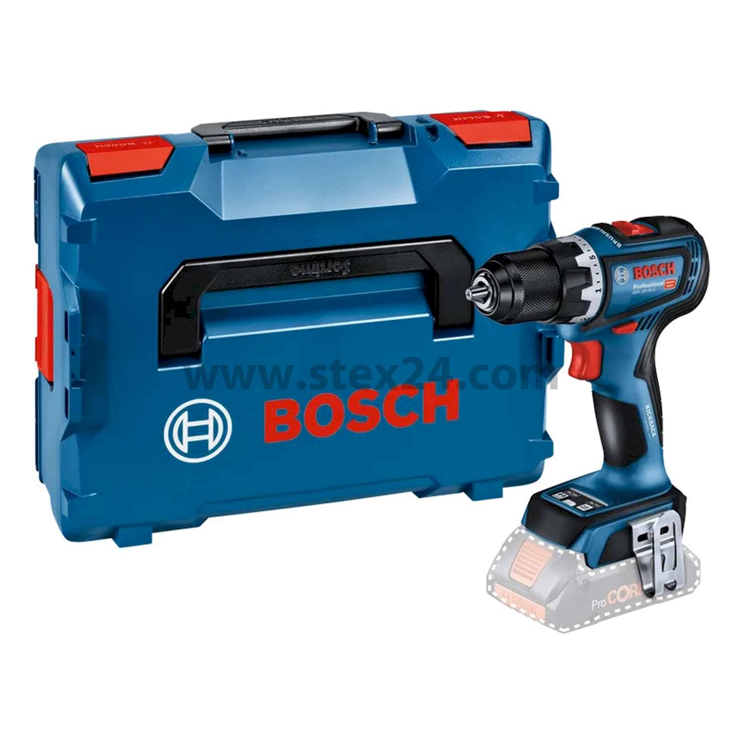 BOSCH Bosch battery drill driver, GSR 18V-90 C incl. without battery Battery voltage 18V Storage method System case