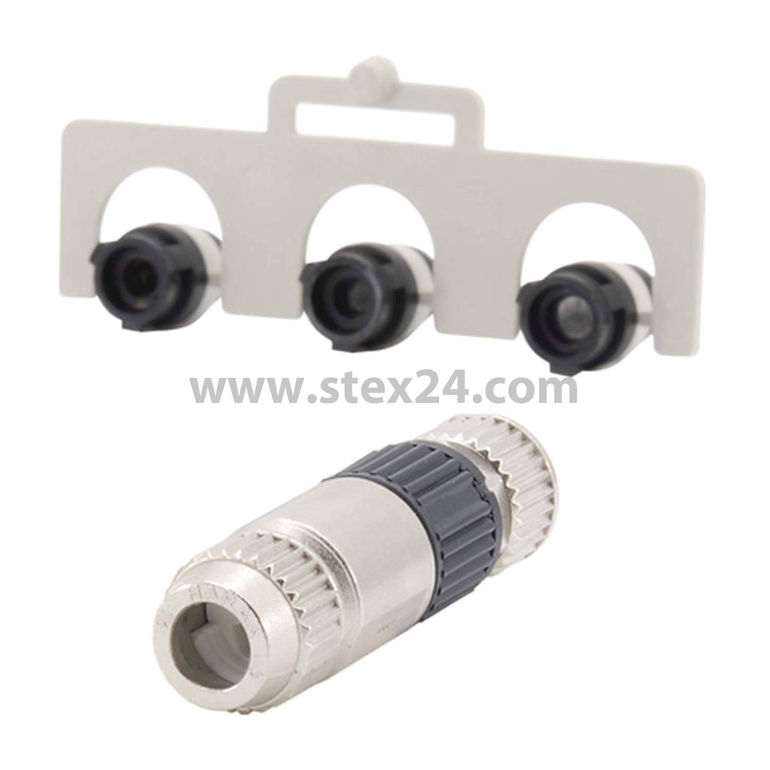 21021512305 Harting M8 Sensor connector straight Socket Insulation displacement connection (IDC contacts), Number of poles 3-pole Cable outlet straight, Clamping range 2.5 mm - 5.1 mm