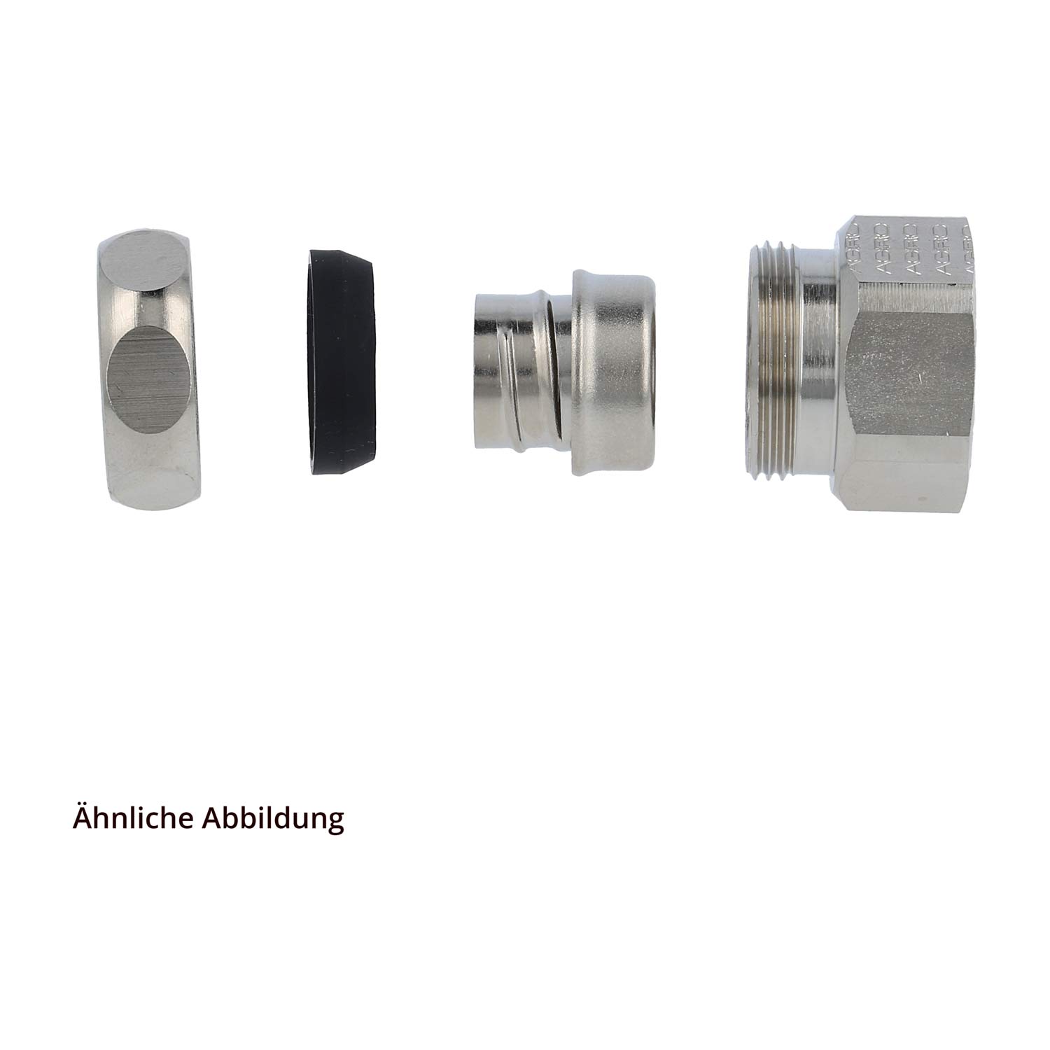 US2-M Metal fitting straight Thread M20x1.5 for Tube outer diameter 21.0 mm for Tube inner diameter 18.0 mm