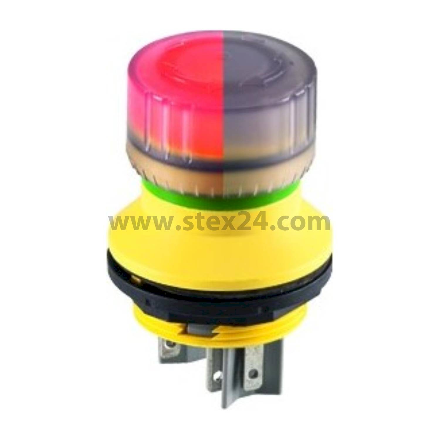 FRVKDOO_AU Georg Schlegel Active-illuminated emergency stop switch / emergency stop button, 2Ö illuminable, around, SHORTRON Flat plug 2.8mm x 0.5mm