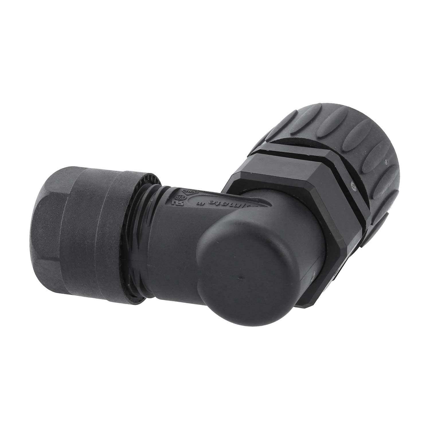 C01610F00600012 Amphenol RD24-KBW Connecteurs pour câbles coudé Femelle Raccord à sertir, Nombre de pôles 6+PE Sortie de câble sur le côté, Plage de serrage 6,0 mm - 12,5 mm