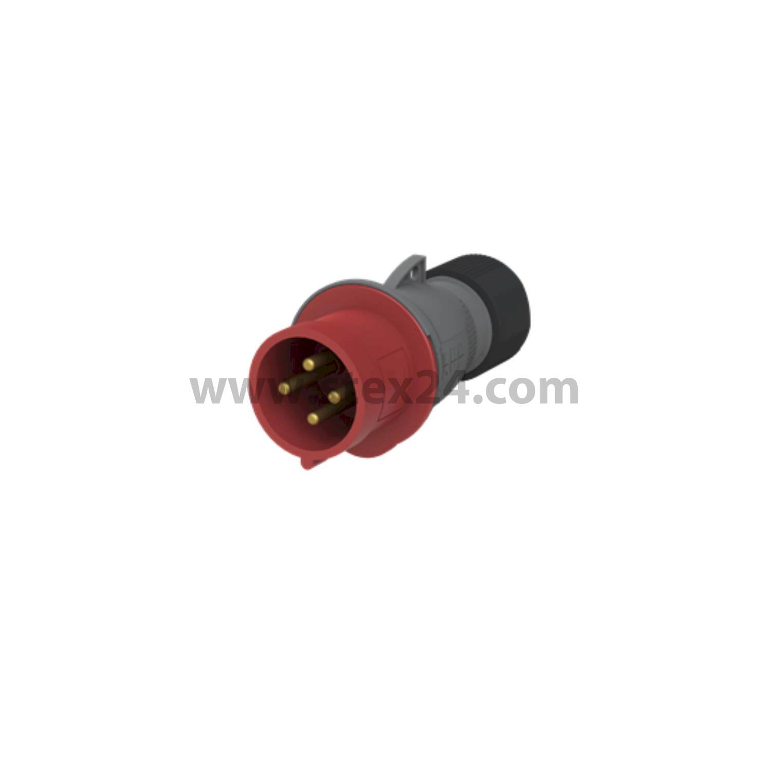 2CMA101984R1000 Amphenol 32 ampere CEE plug connector 4-pole (3P+PE) Pin, Coding 6h red 380/415V Frequency 50 and 60Hz