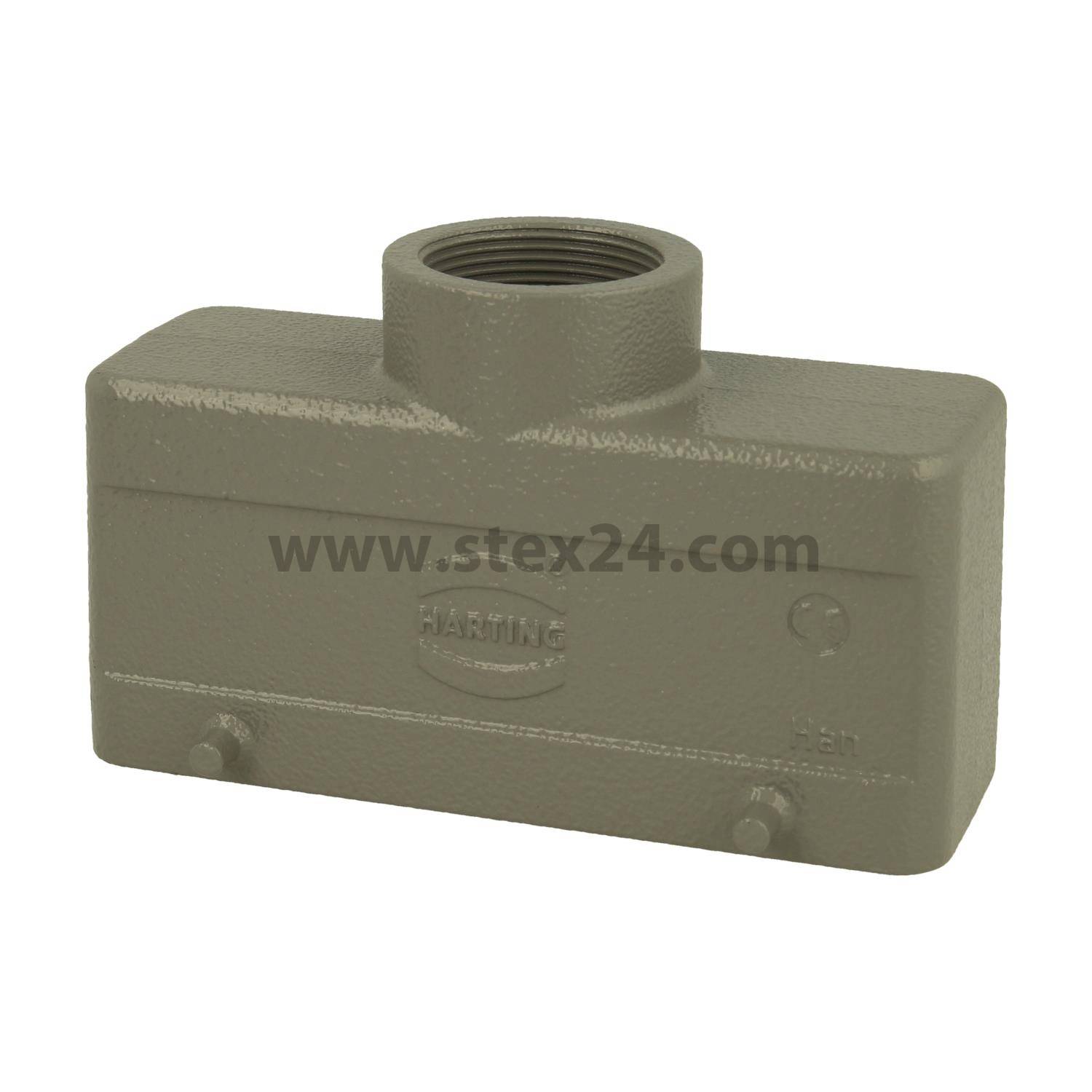19340100422 Harting Han 24B HvE Capot bas, 1xM32 sortie de câble droite, pour 2 étrier (sur la partie inférieure)