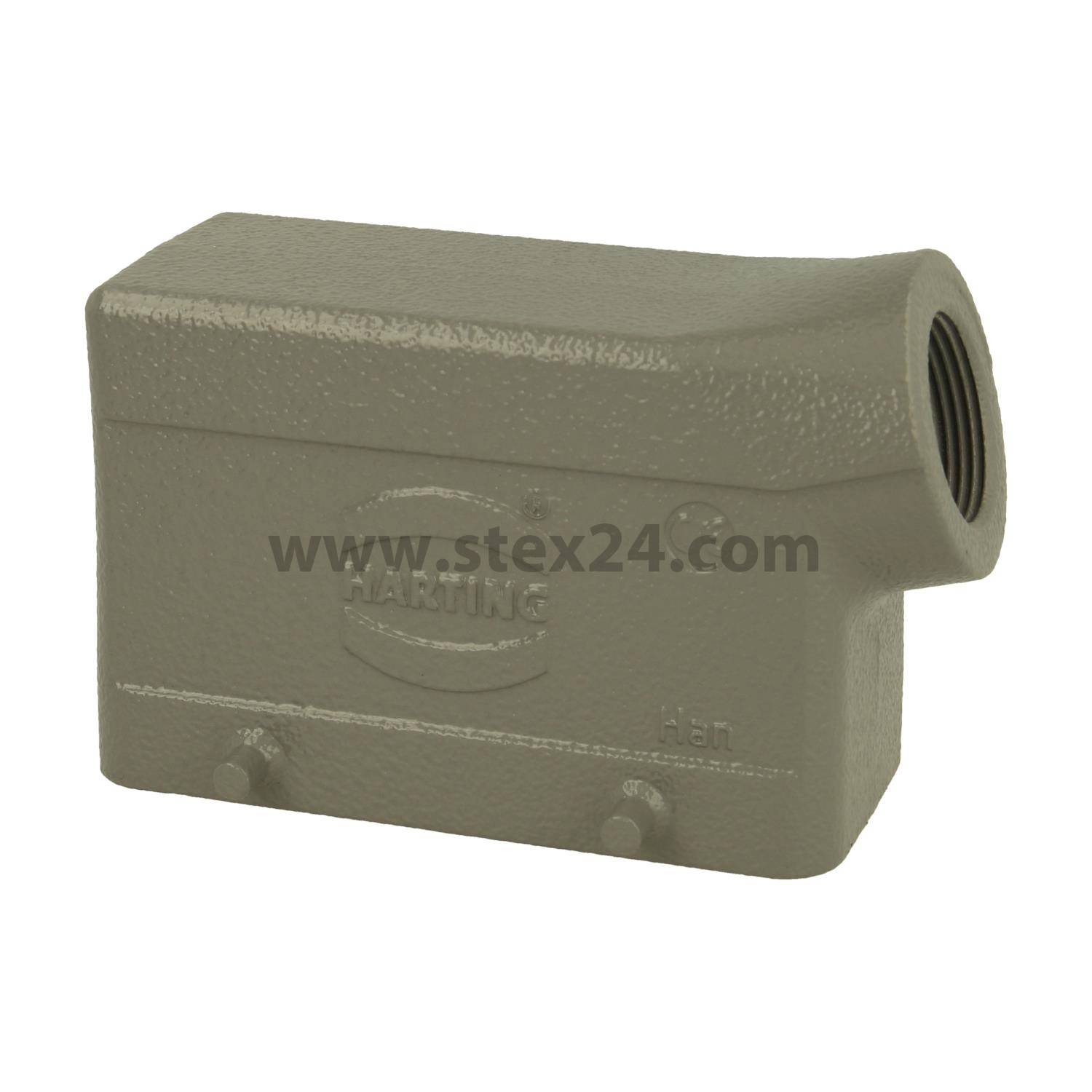 19340060521 Harting Han 16B HvE Capot bas, 1xM25 sortie de câble latérale, pour 2 étrier (sur la partie inférieure)