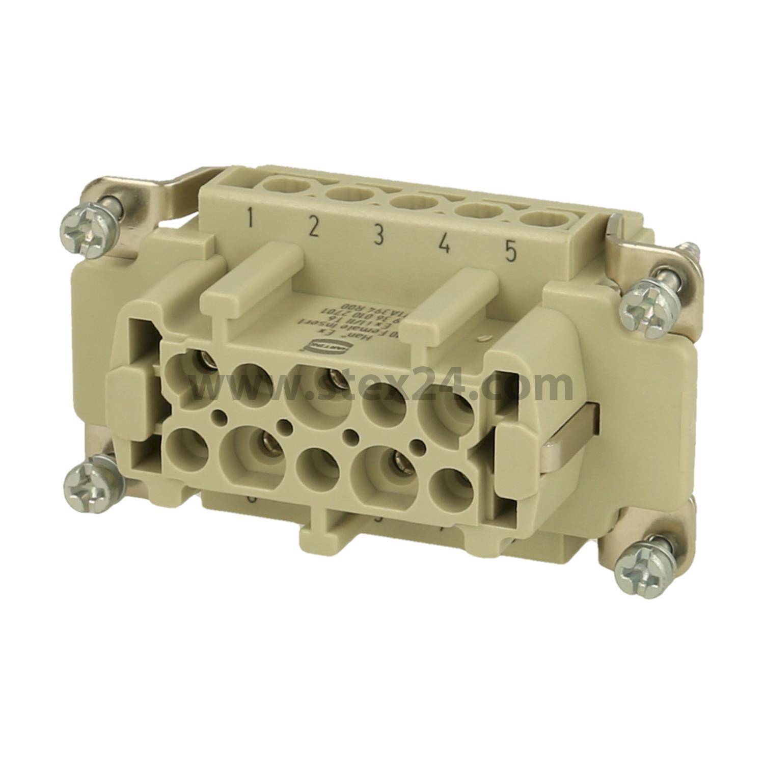 09360102701 Harting Han 10Ex Insert femelle (F) Connexion à vis, 10-à pôles+PE 90 V, 16A