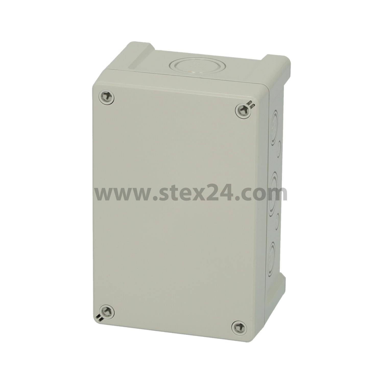 FIBOX Gehäuse mit Dichtung und Deckel, Serie: TEMPO mit metrischen Vorprägungen, Werkstoff Gehäuse Acrylnitril-Butadien-Styrol (ABS) Maße L/B/H 187,0mmx122,0mmx90,0mm