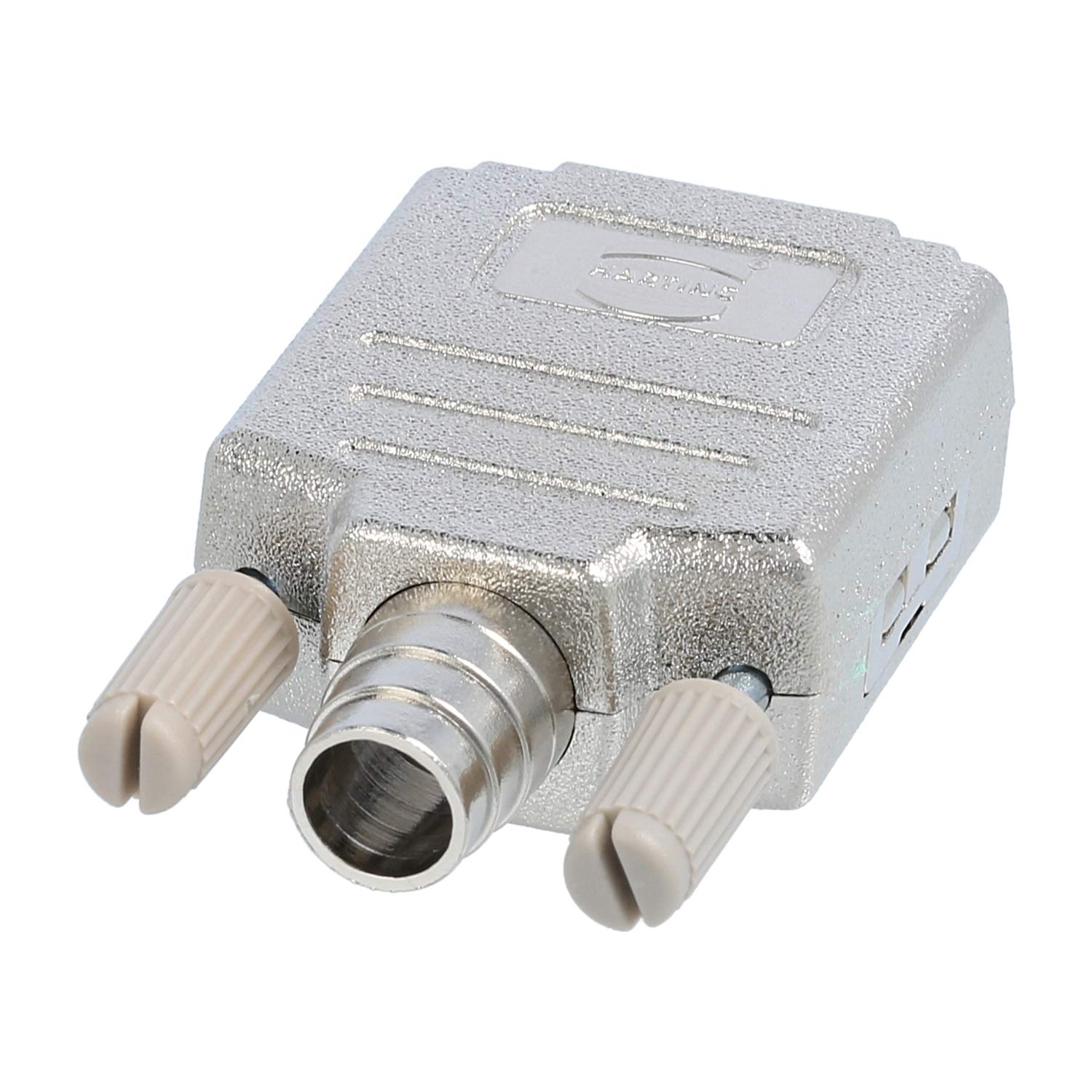 09670090425 Harting D-Sub Metallised plastic housing suitable for D-Sub insert 9-pin, 15-pin (HD) straight, Clamping range 3.3 mm - 11.5 mm