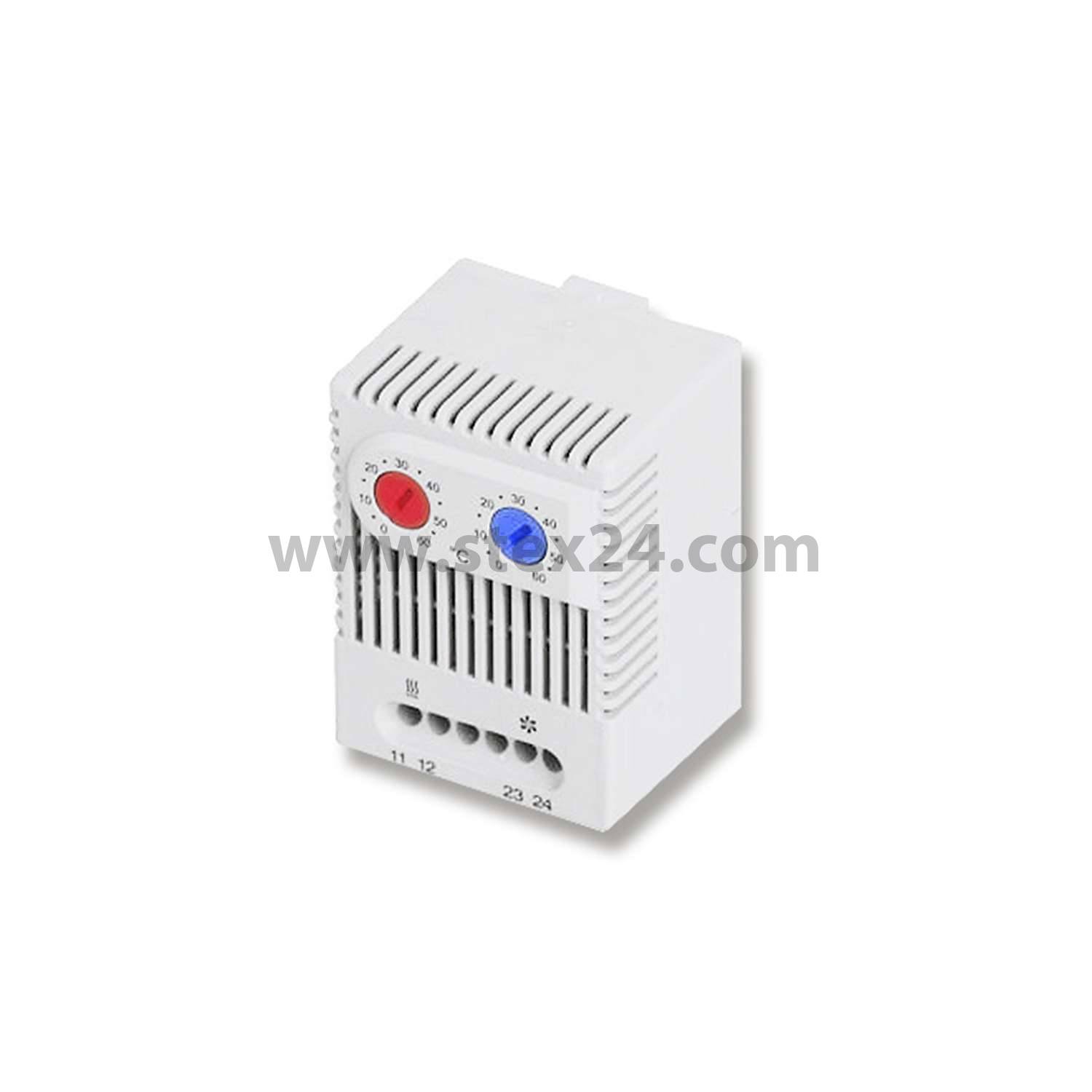 Zwillings-Thermostat, Serie: ZR 011, Maße L/B/H 67,0mmx50,0mmx46,0mm Einstellbereich 0°C bis 60°C, 250V AC Snap-In (TS35)