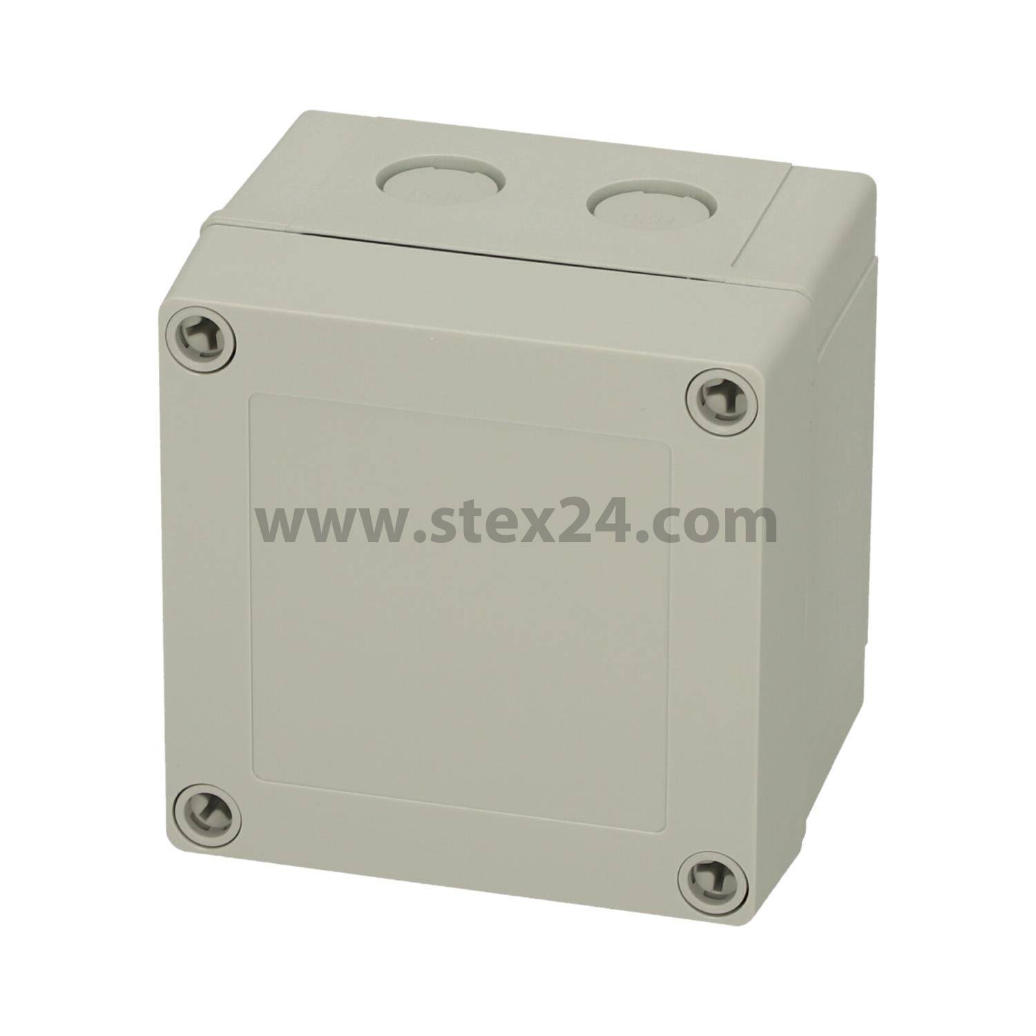 FIBOX Gehäuse mit Dichtung und Deckel, Serie: MNX mit metrischen Vorprägungen, Werkstoff Gehäuse Polycarbonat (PC) Maße L/B/H 100,0mmx100,0mmx75,0mm