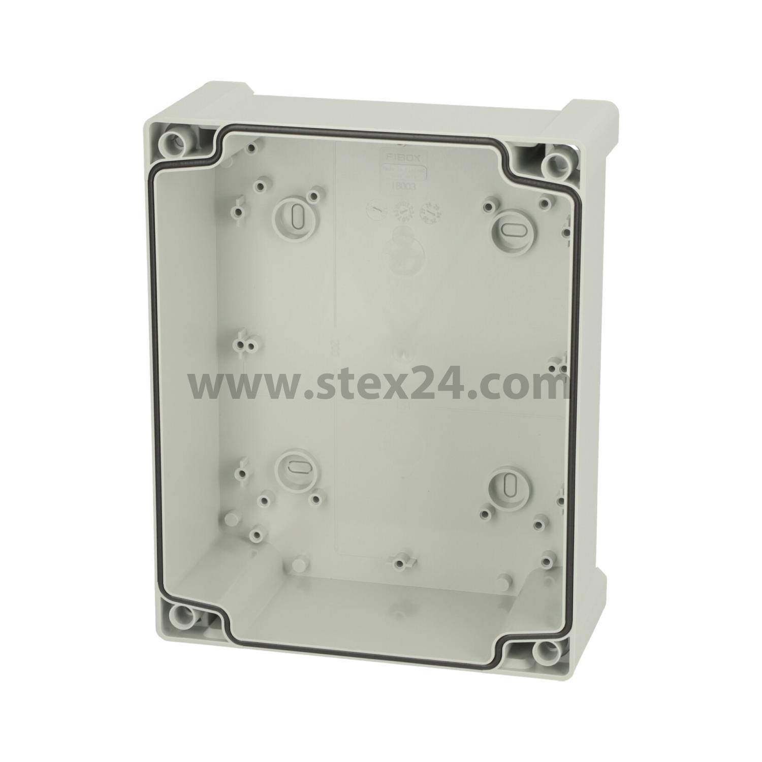 FIBOX Gehäuse mit Dichtung ohne Deckel, Serie: TEMPO ohne metrischen Vorprägungen, Werkstoff Gehäuse Polycarbonat (PC) Maße L/B/H 240,0mmx191,0mmx81,0mm