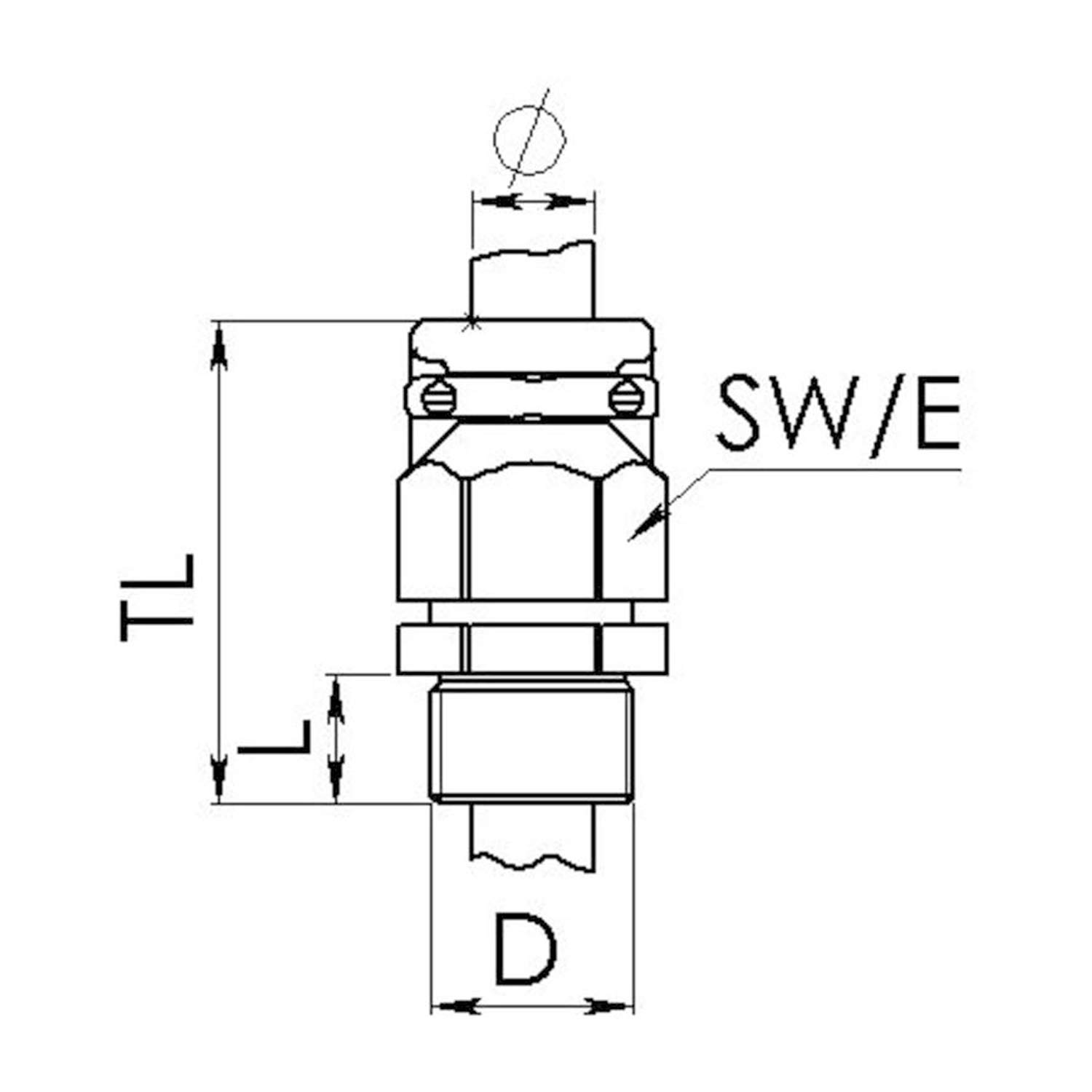 10100848 WISKA Presse-étoupe ATEX avec décharge de traction externe M20x1.5 long Polyamide (PA) II2DExtbIIICDb/II2GExebIICGb / II 2G (1,2) II 2D (21,22)