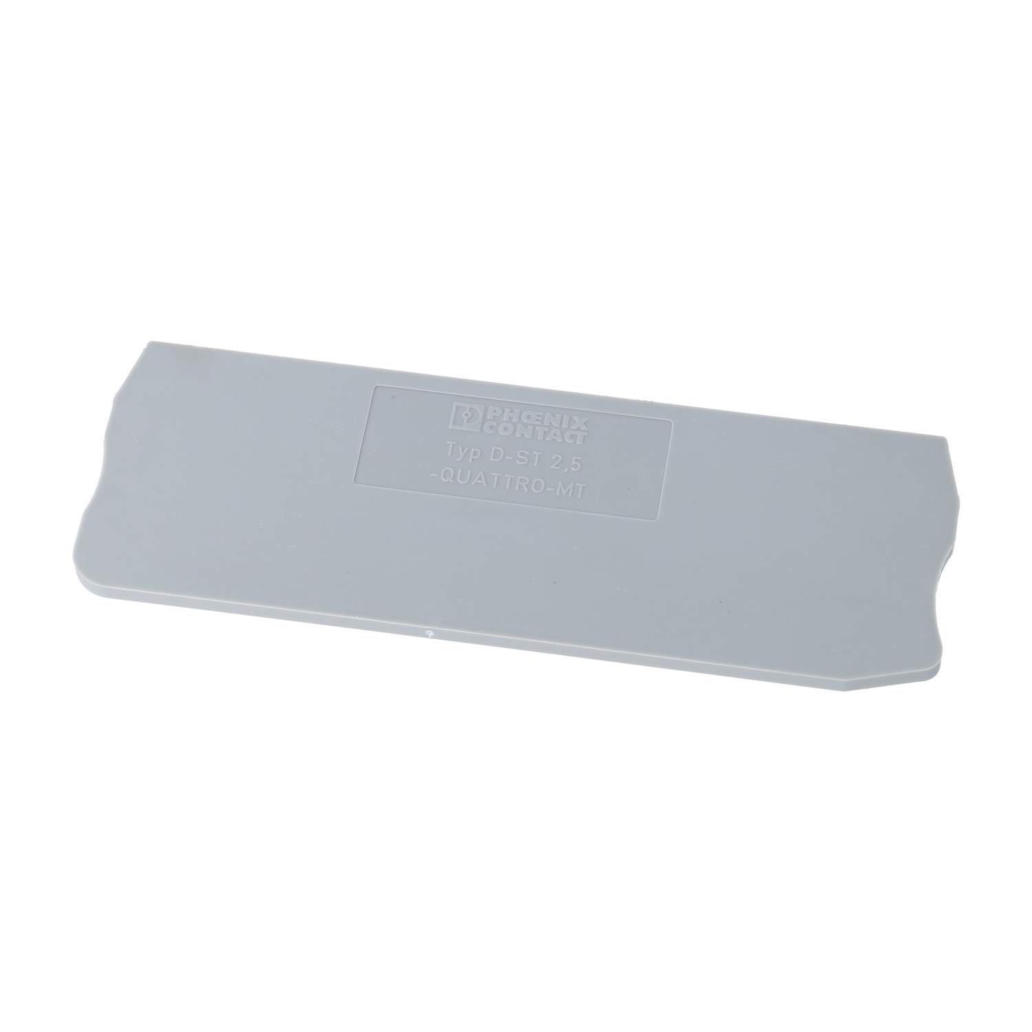 3038590 PHOENIX CONTACT End cover D-ST 2.5-QUATTRO-MT Colour grey, Material Polyamide (PA) suitable for Knife disconnect terminal ST 2.5 Quattro-MT