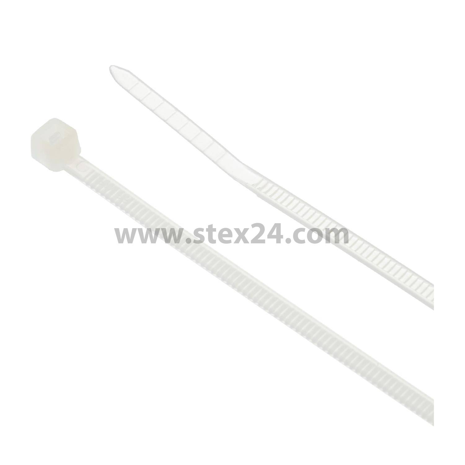 Collier de serrage universel UE 100 pièce Dimensions L/l/H 100,0 mm x 2,5mm, Couleur naturel